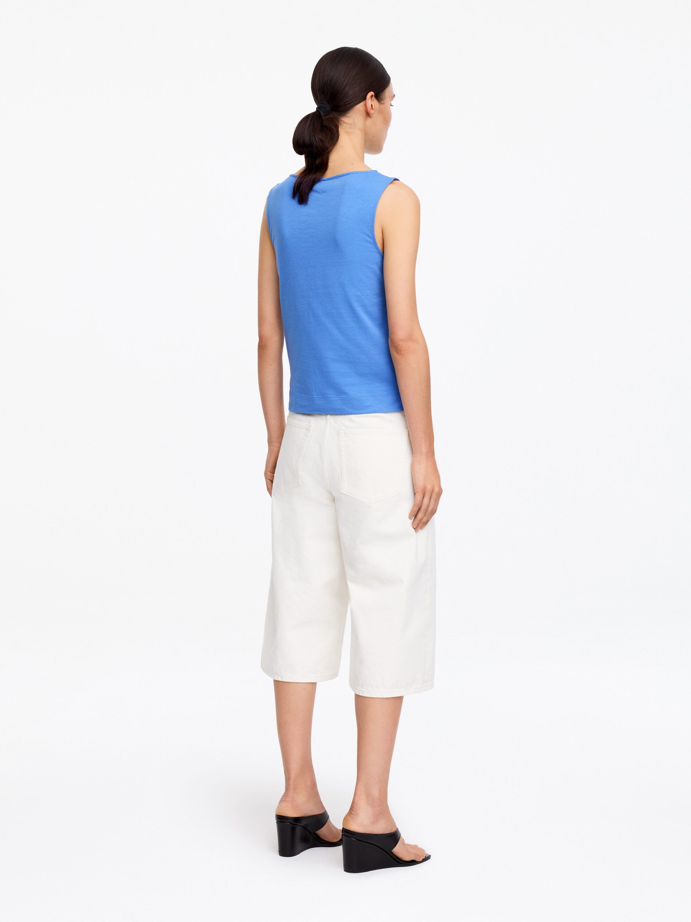 Boat Neck Tank Top – Blue – Women – ARKET EU