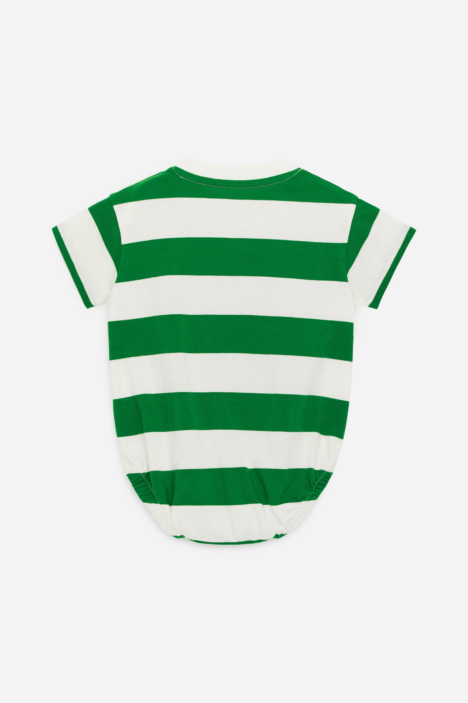 Barboteuse à manches courtes en jersey-Vert/Blanc - 3