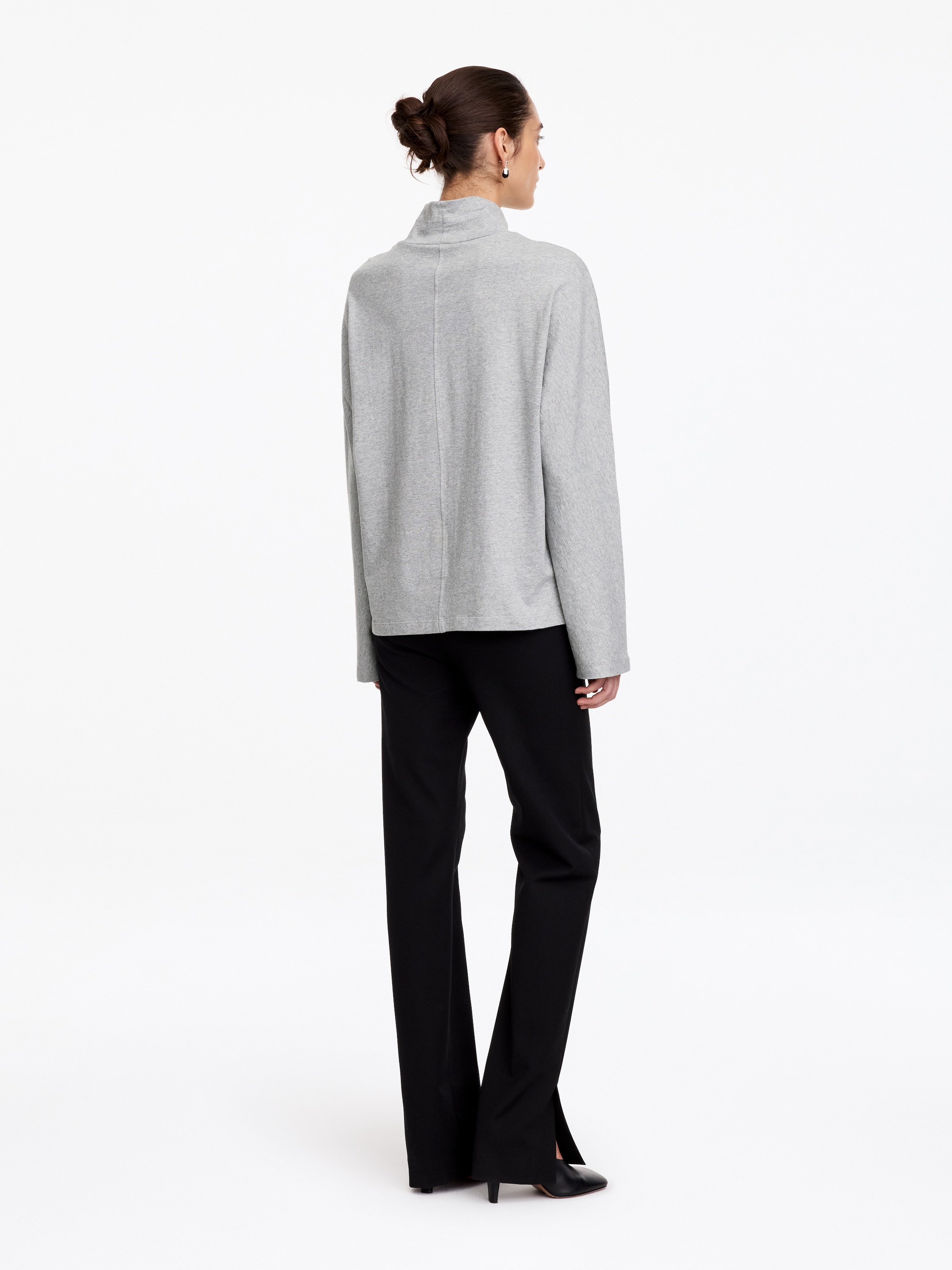 Maglia dolcevita con maniche a pipistrello - Grigio - Loose fit - women - StillMedia/Lookbook - 2