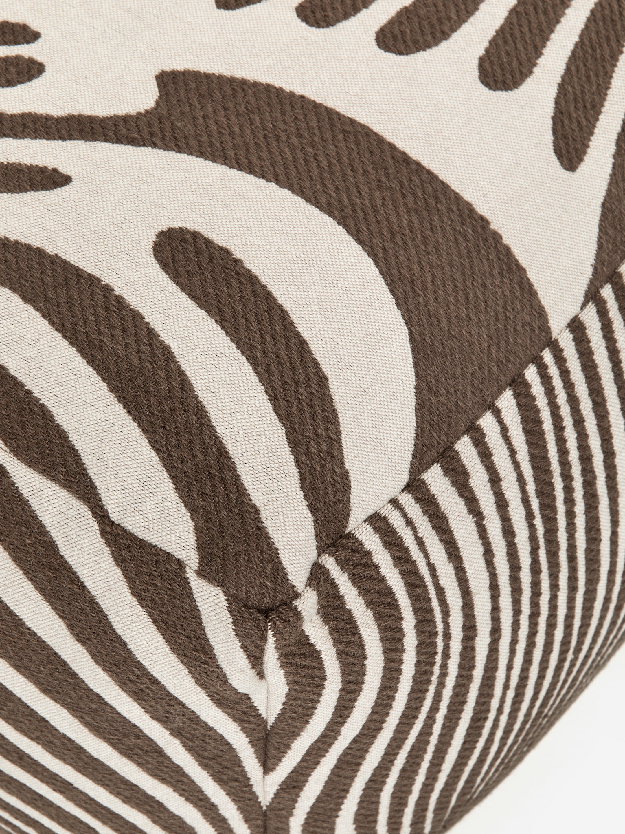 Pouf en laine et coton - Taupe/Blanc - Maison et décoration - StillMedia/DescriptiveDetail - 3