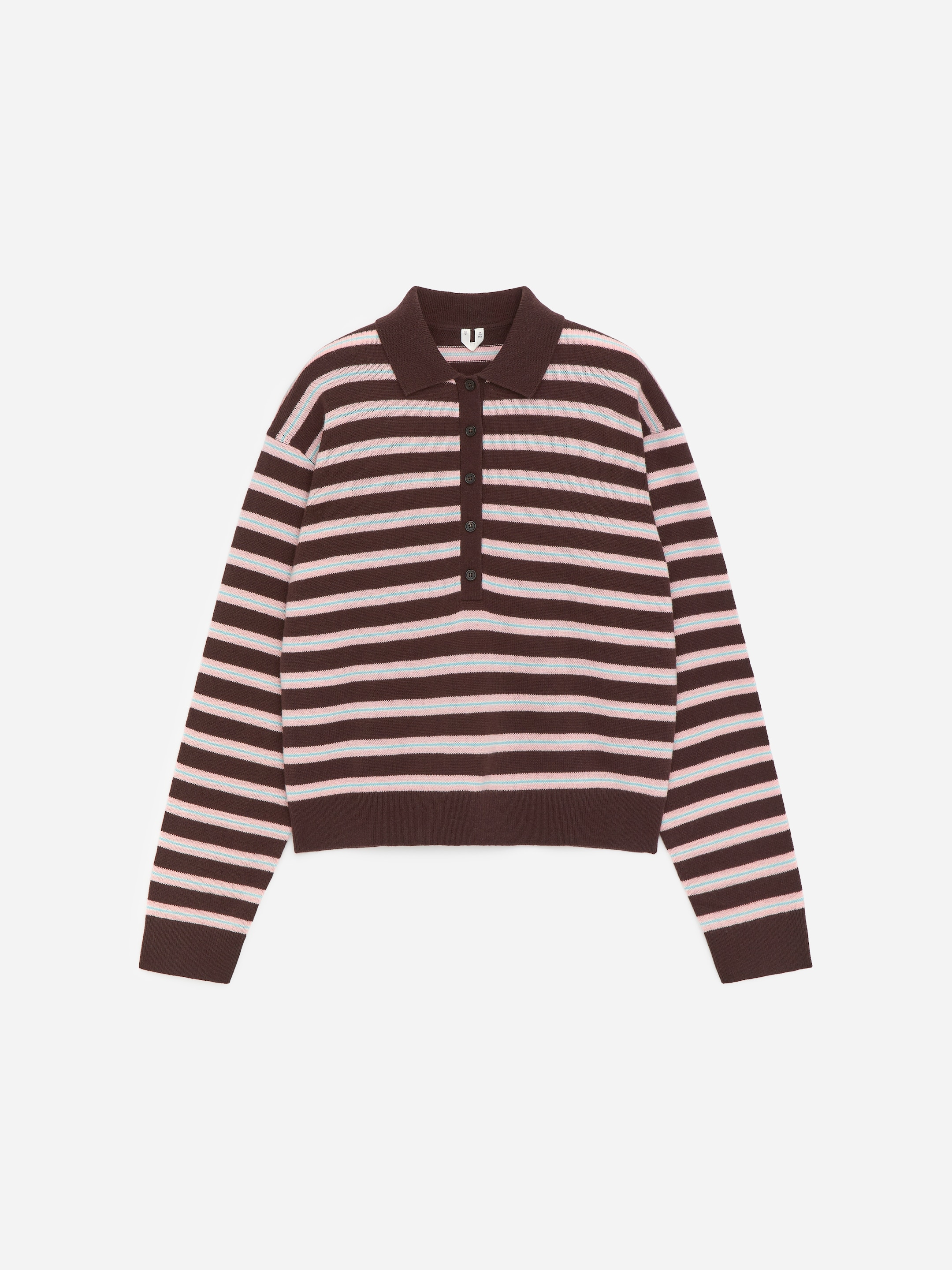 Wool Polo Jumper-Brown-18026