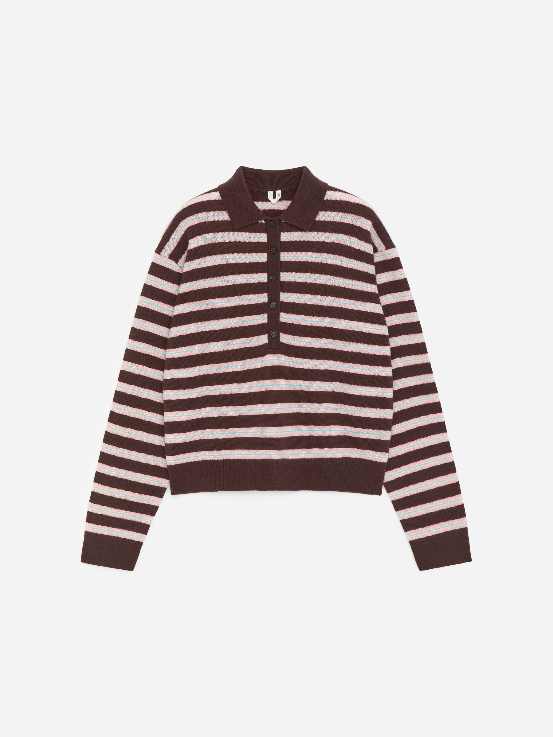 Wool Polo Jumper-#3C2A2B-18026