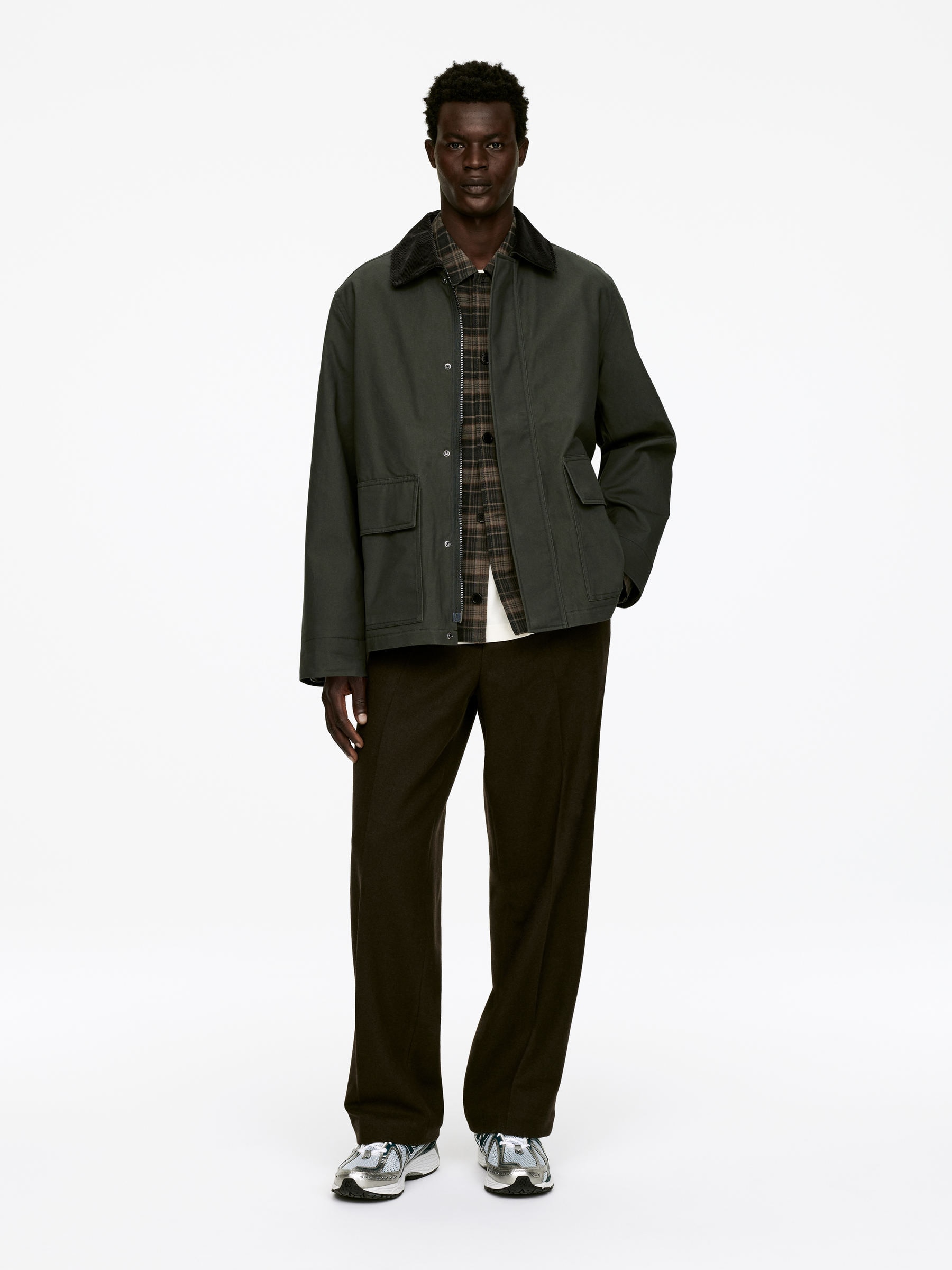 Waxed Cotton Jacket-#30302A-16070