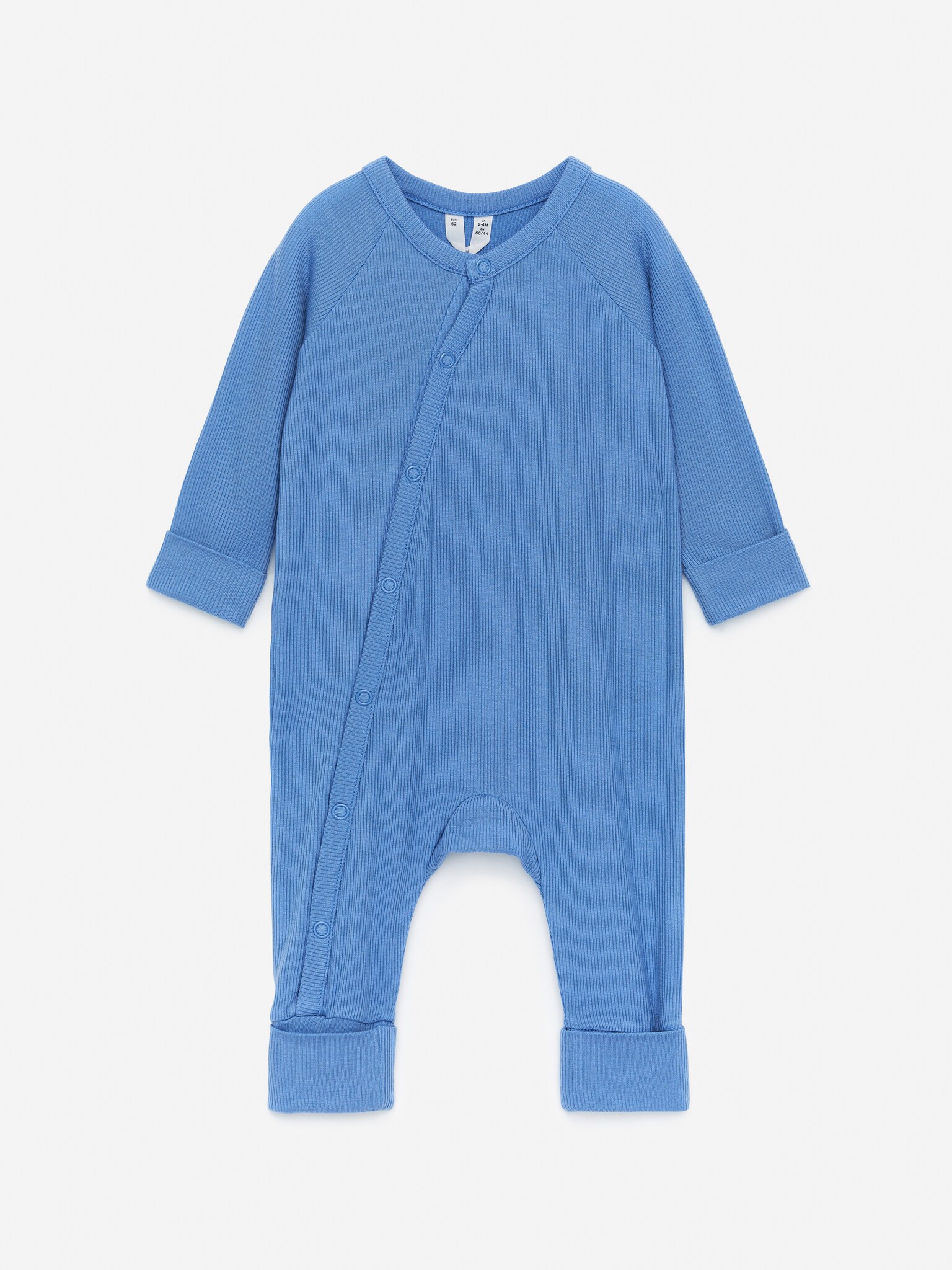 Newborn Smooth Rib Pyjama - Blue