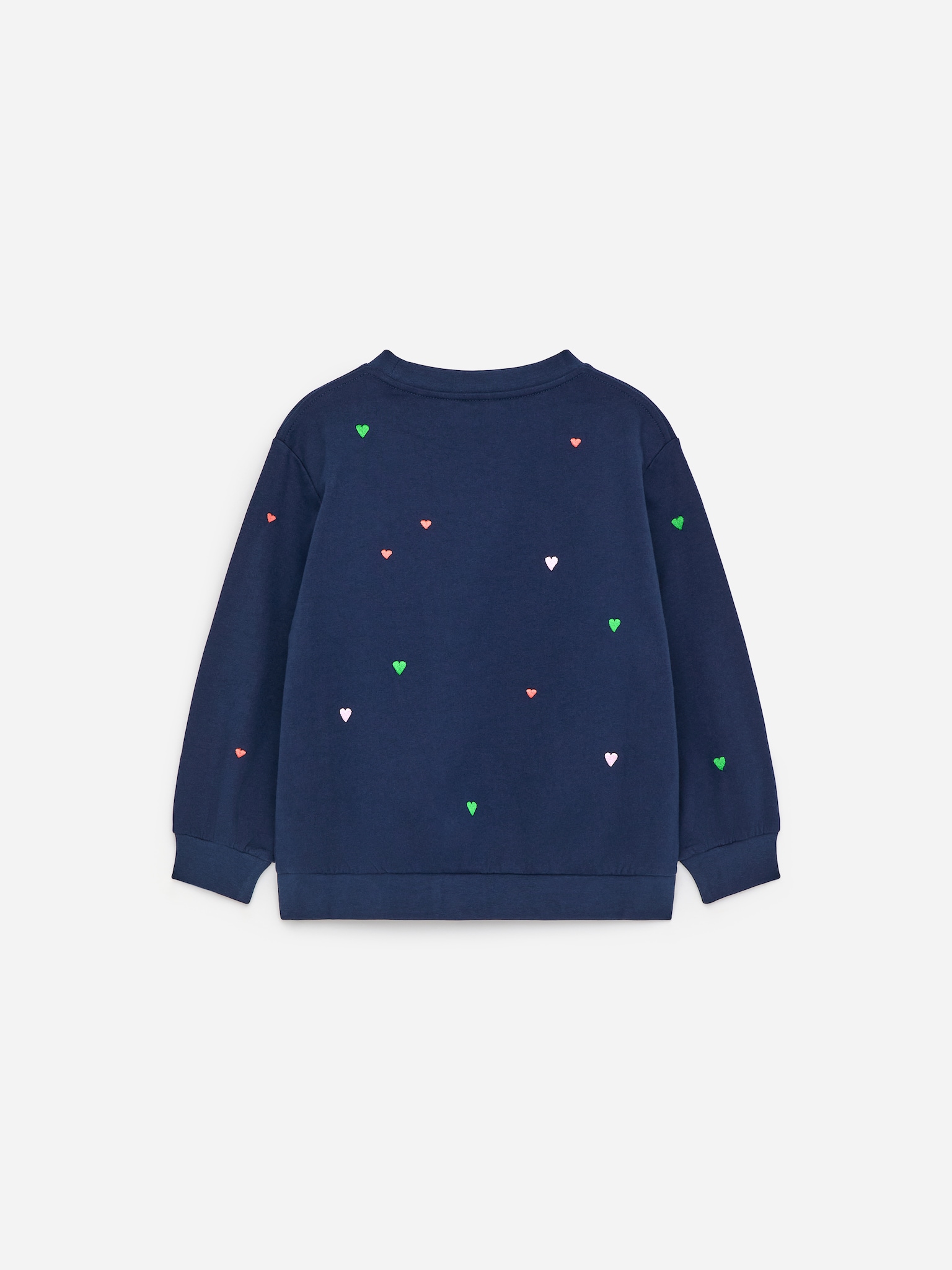 Terry-collegegenser - Mørkeblå/hjerter/Grønn - 2