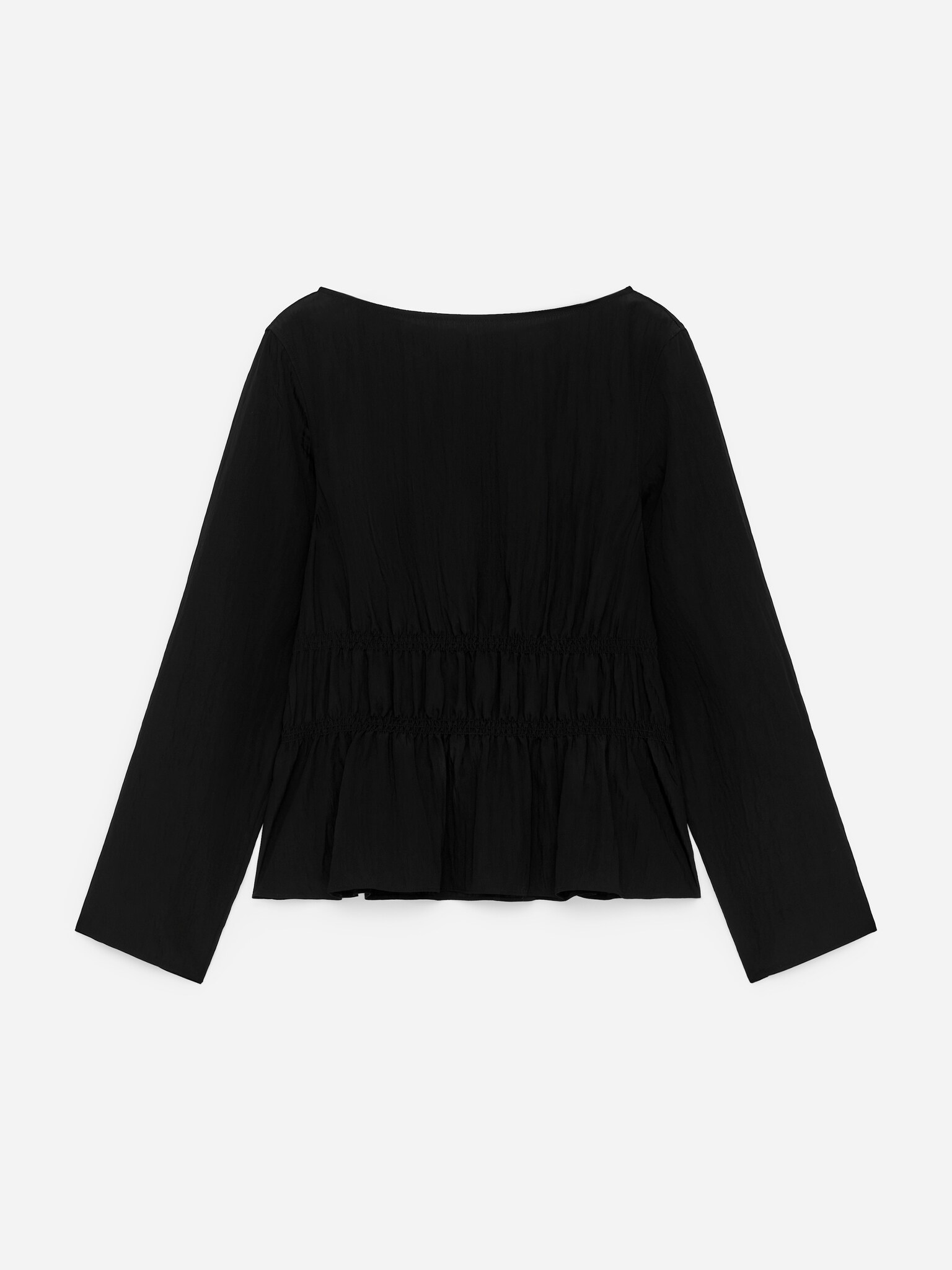 Smock Top - Black/Light Beige - 2