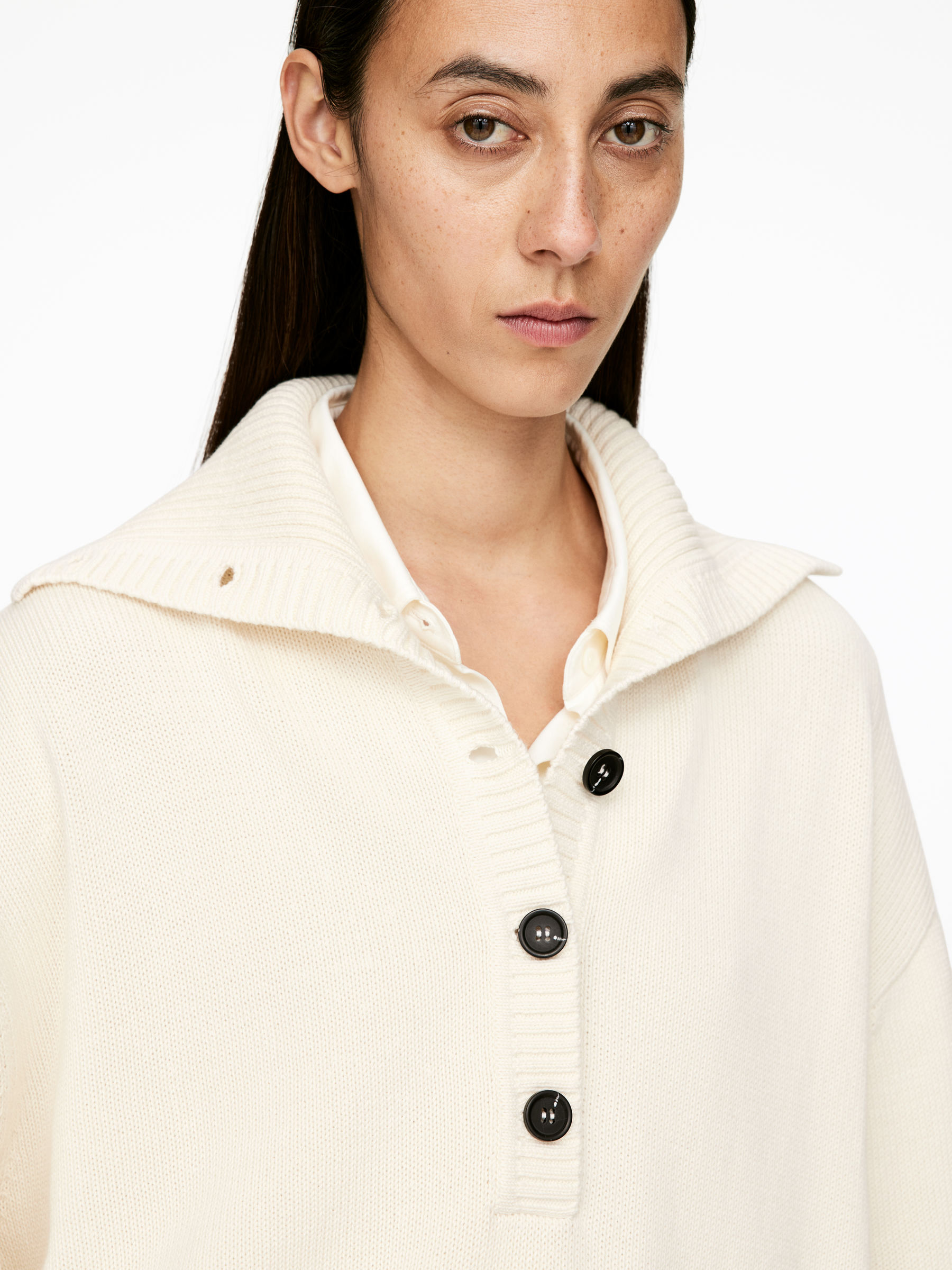 Pull à col montant - Beige clair - Loose fit - Femme - StillMedia/Lookbook - 4