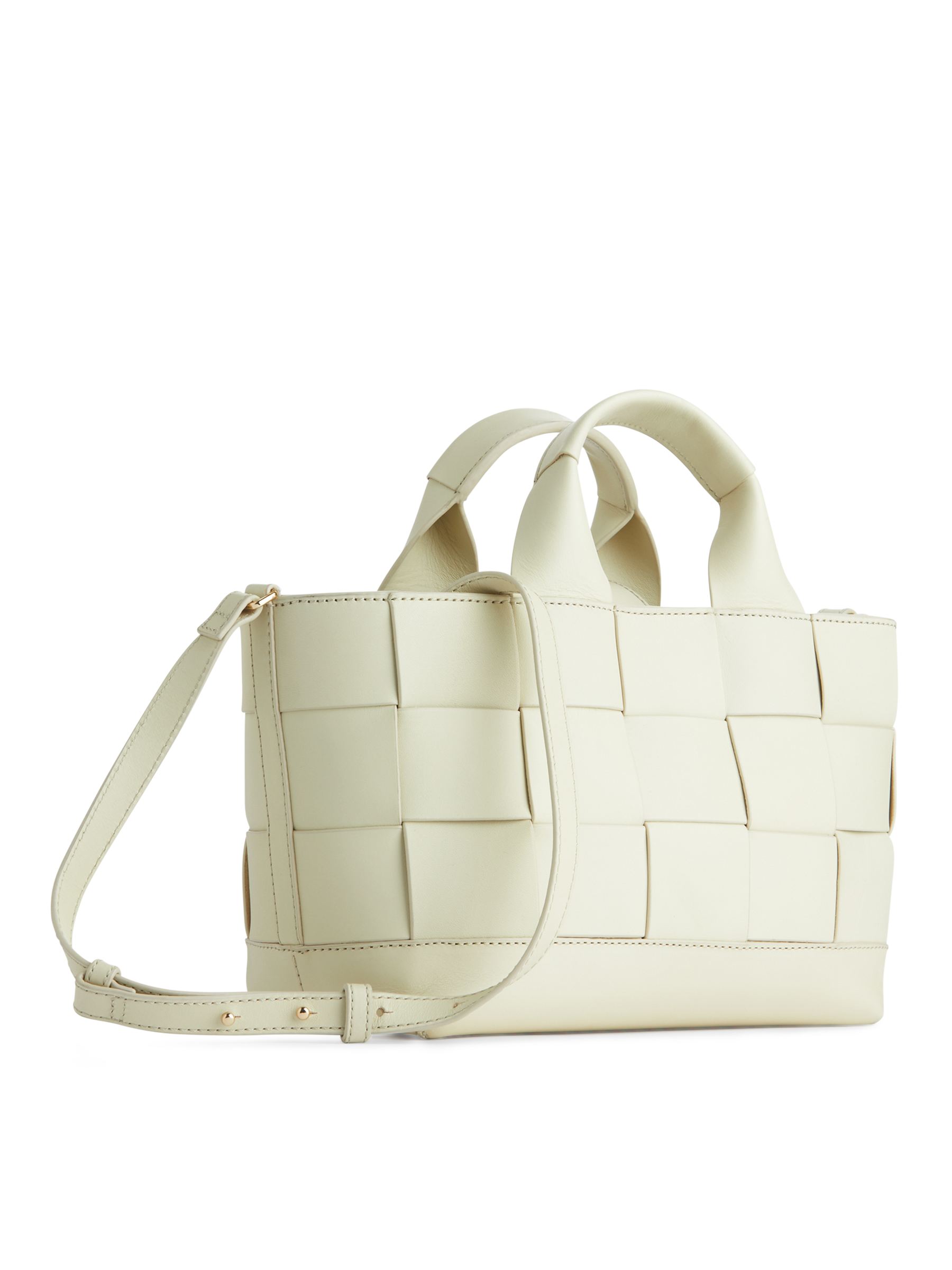 Borsa in pelle intrecciata - Bianco sporco - Women - StillMedia/DescriptiveStillLife - 6