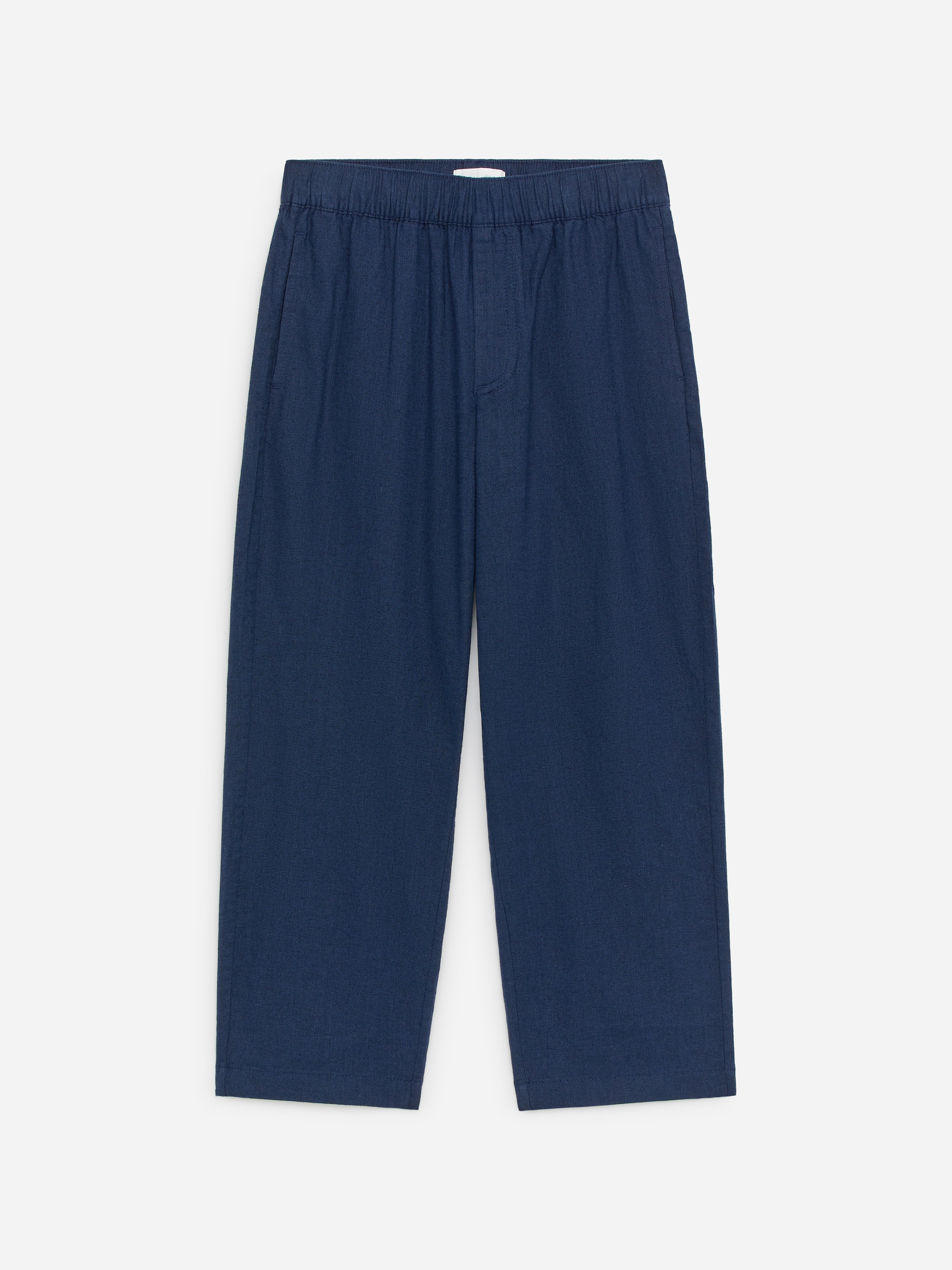 Pull-On Linen Blend Trousers-#293349-18794