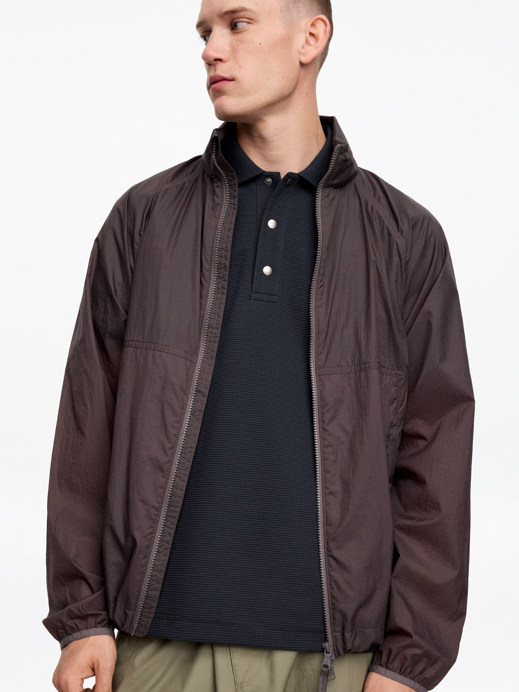 Waffled Polo Shirt - Black - Regular fit - Men - StillMedia/Lookbook - 5