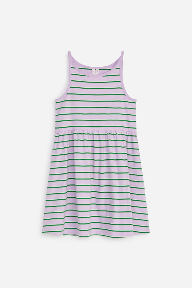 Jersey Strap Dress - Lilac/Striped/Pink/Red - 1