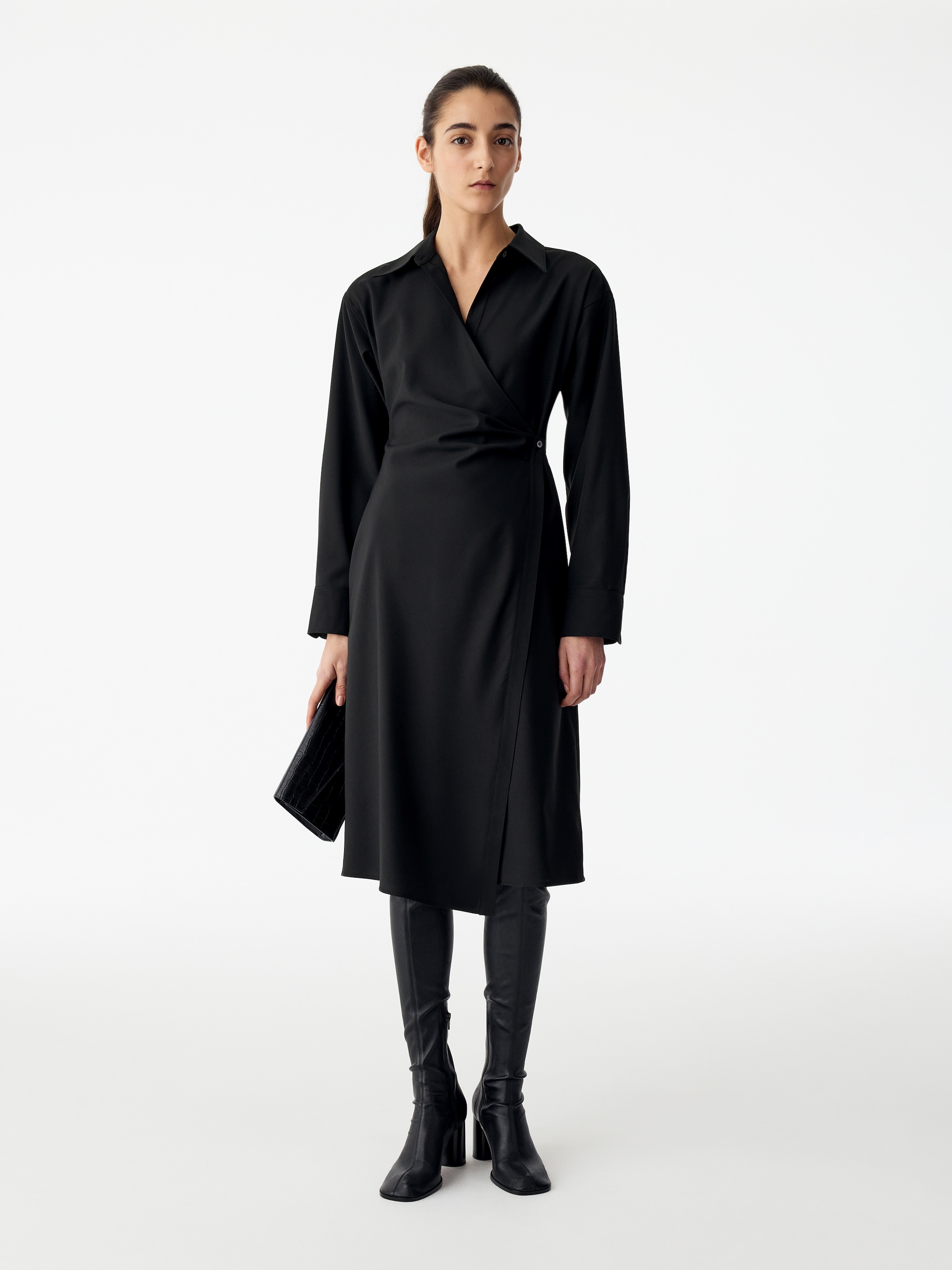 Wickel-Hemdblusenkleid-Black-21293