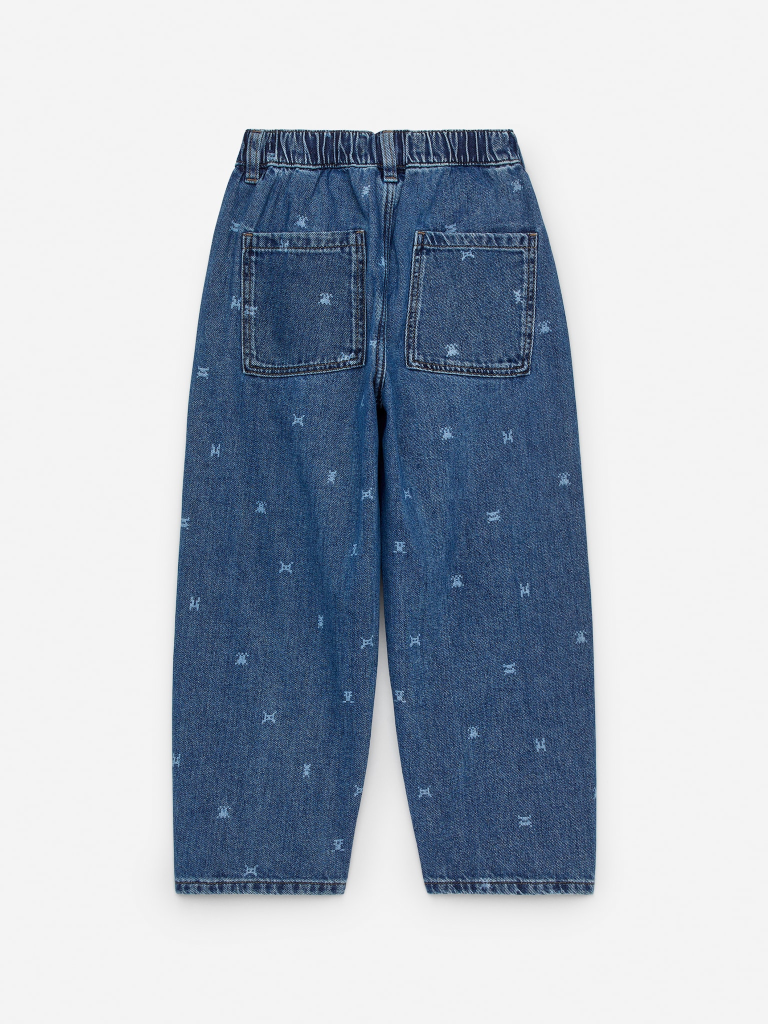 Pantalones denim holgados - Azul - 3