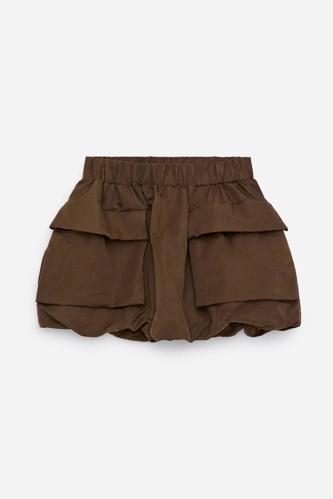 Mini Bubble Skirt - Brown - 1