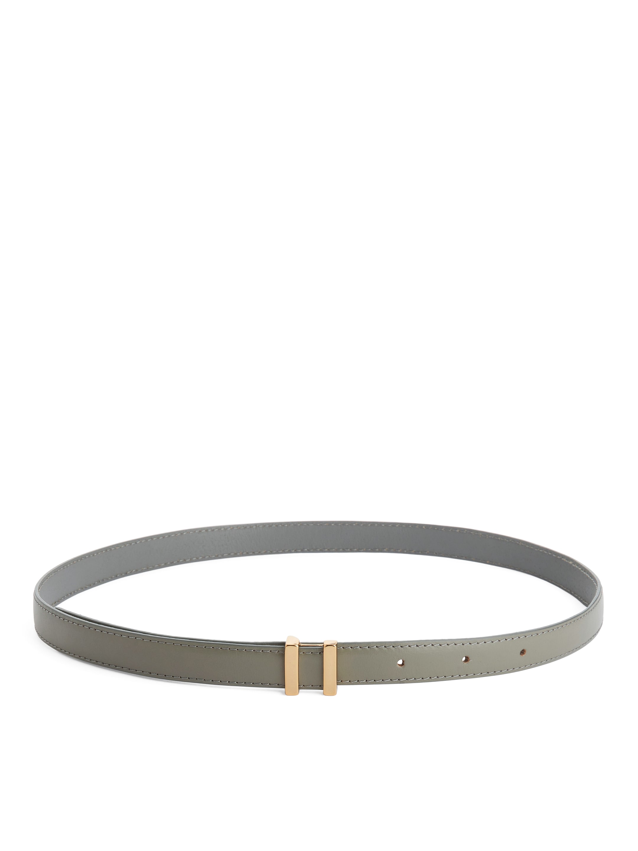 Buckle Leather Belt-#8A8E8E-12254