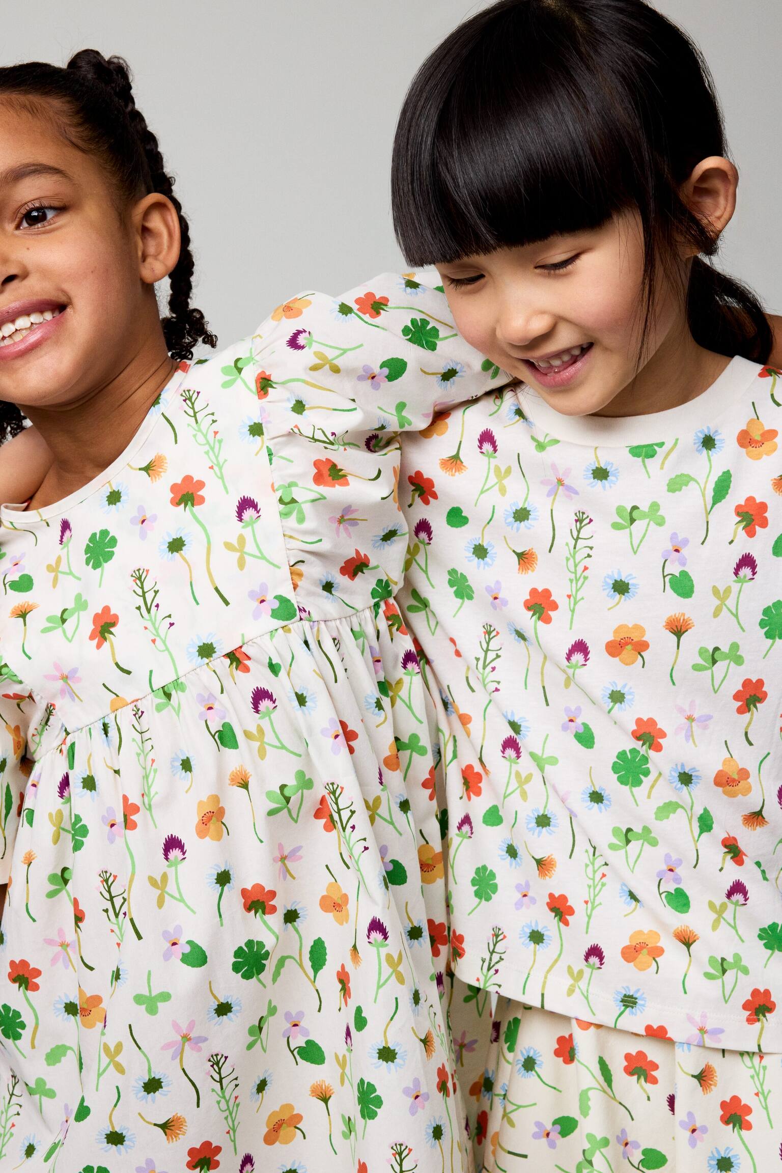 Памучна поплин рокля - Бял/Лилаво/Райе - 2