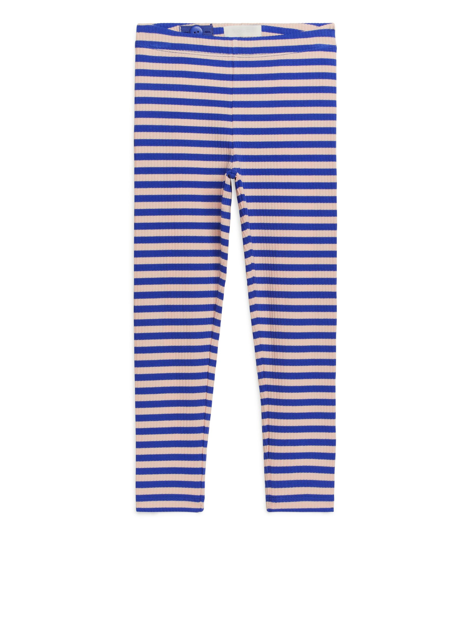 Gerippte Jersey-Leggings - Apricot/Blau - Regular Fit - Kinder - StillMedia/DescriptiveStillLife - 3