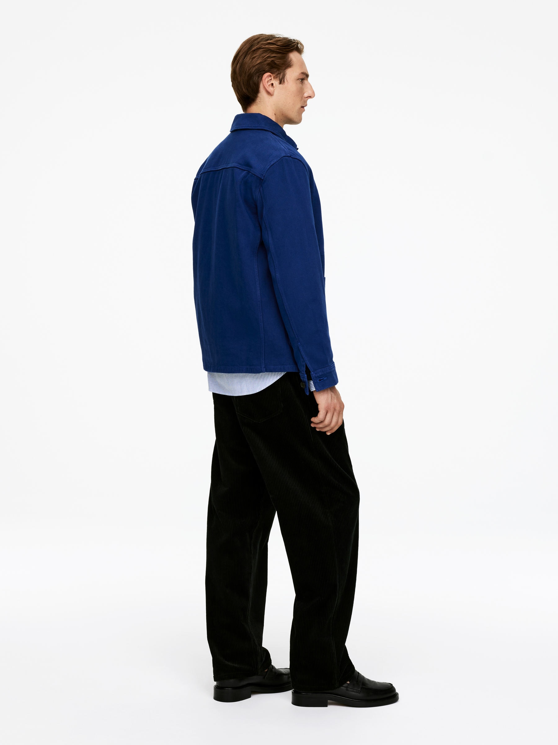 Overdyed Twill Overshirt - Klein Blue - Regular fit - Men - StillMedia/Lookbook - 5