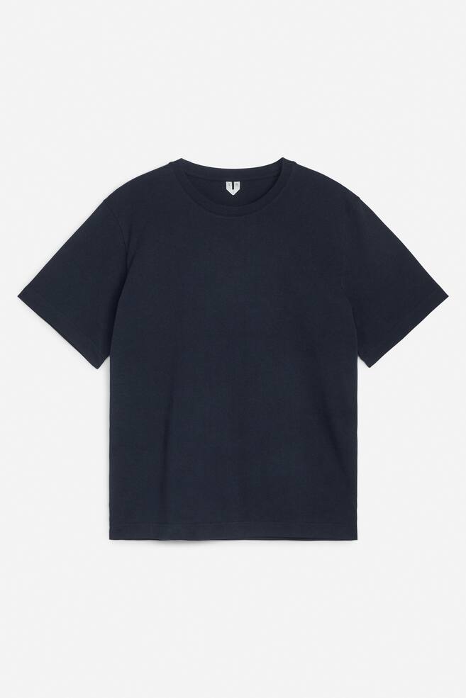 220 GSM Relaxed T-Shirt - Dark Blue/Yellow/White/Off White/Light Grey Melange/Black/Pink/Mole - 1