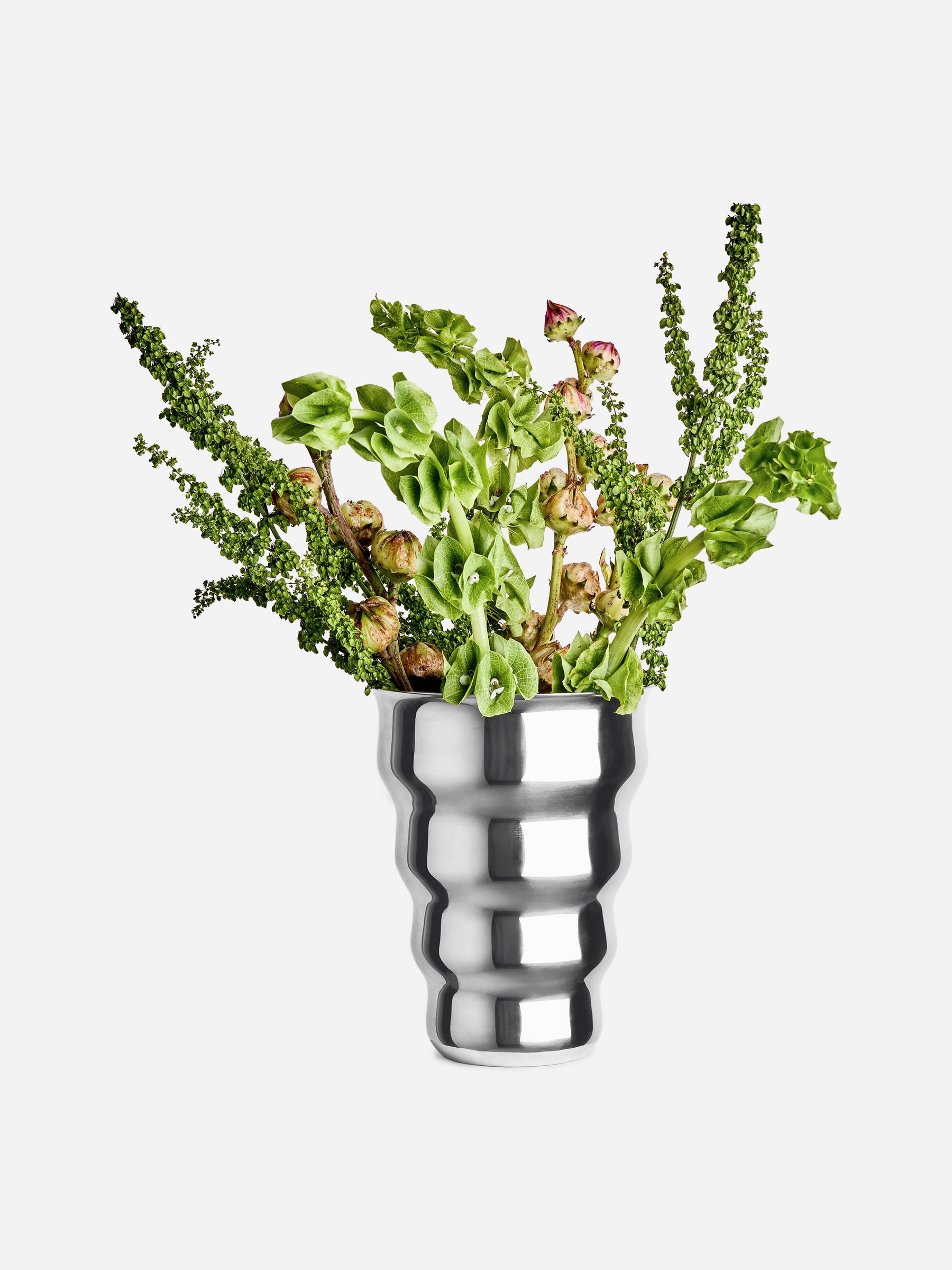 Stainless Steel Vase 22 cm-#DFDEDE-17542