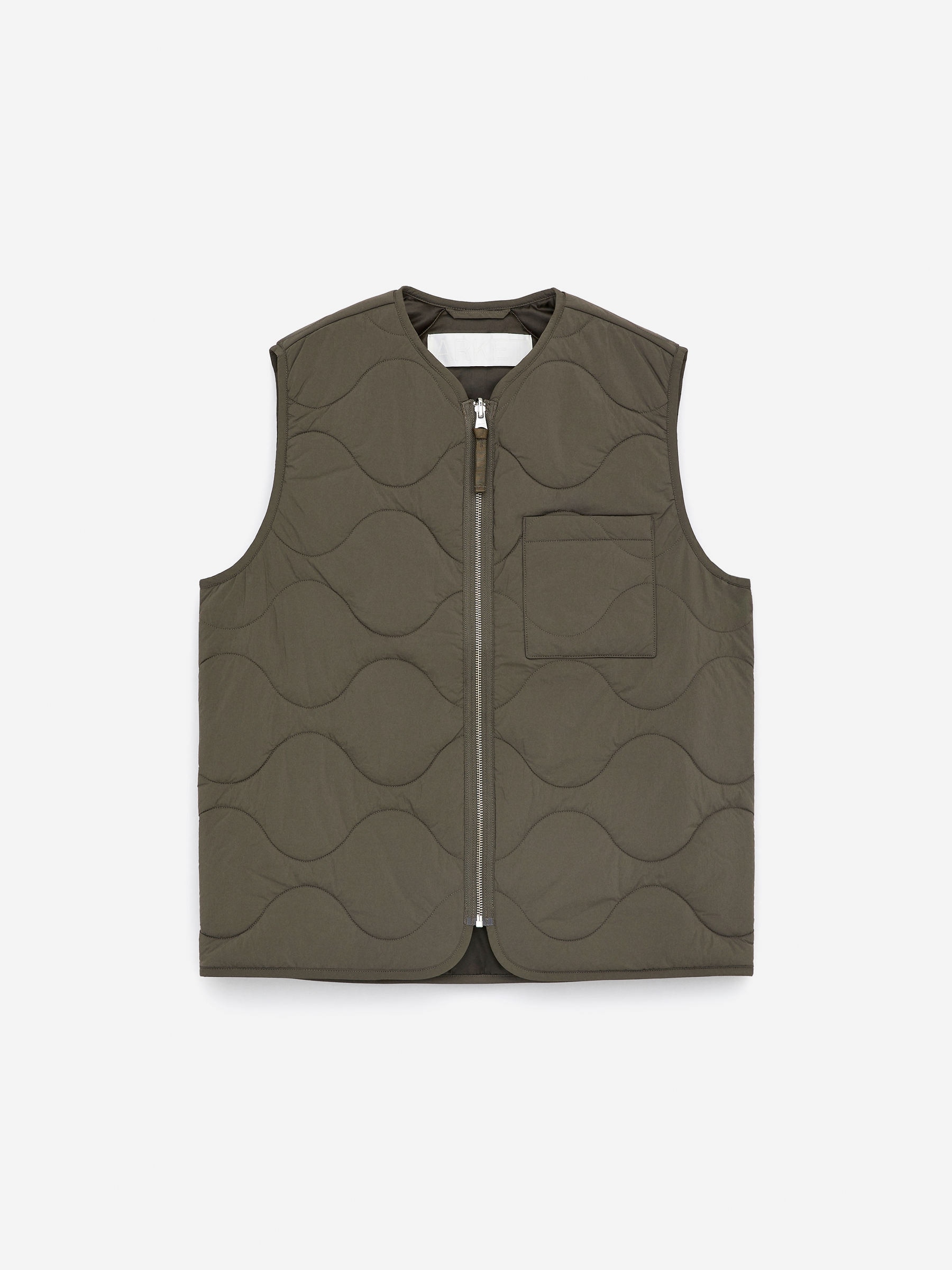 2-in-1 Quilted Liner Vest-#5D5950-16001