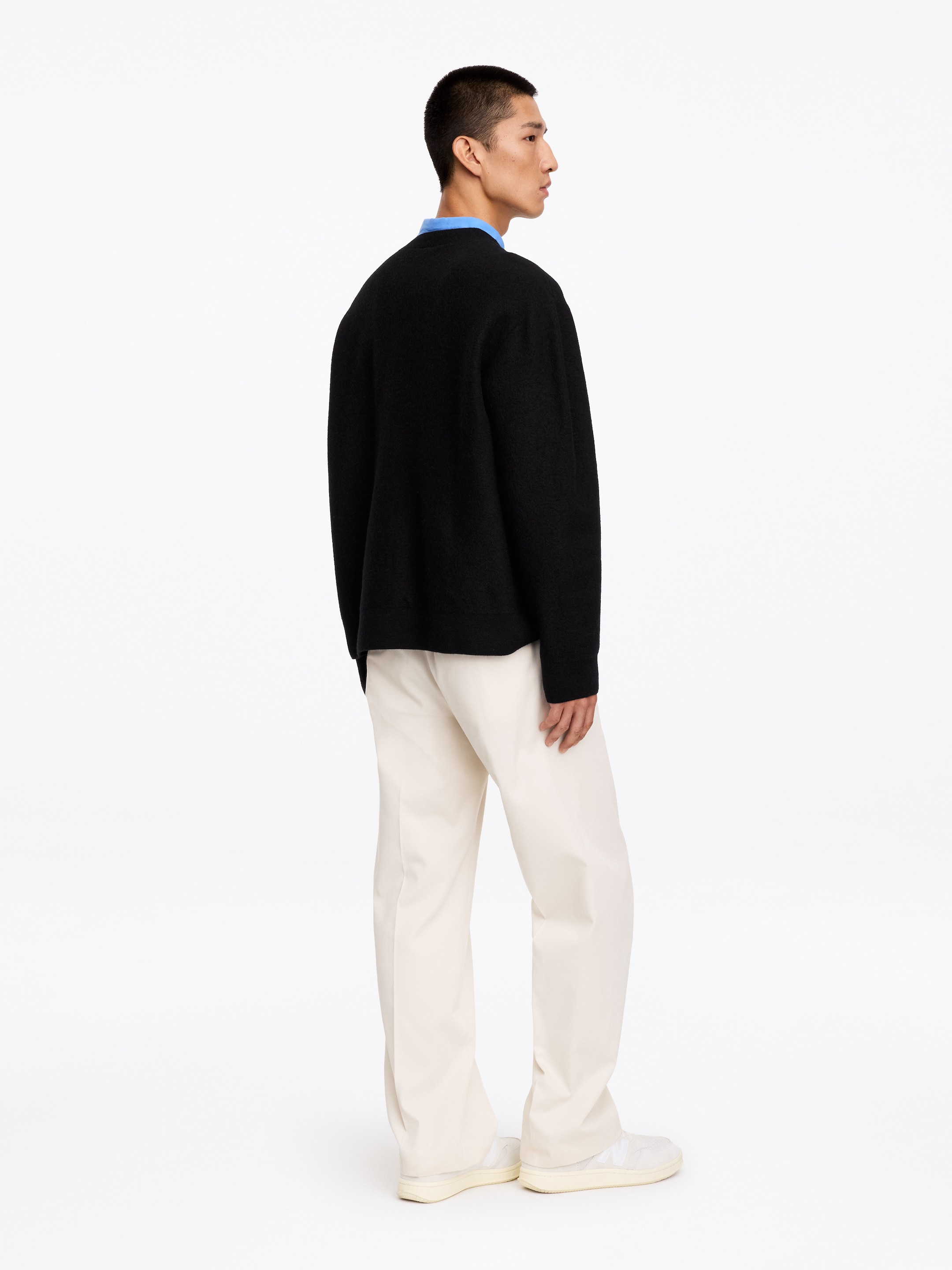 Boiled-Wool Jumper - Black - Regular fit - men - StillMedia/Lookbook - 11