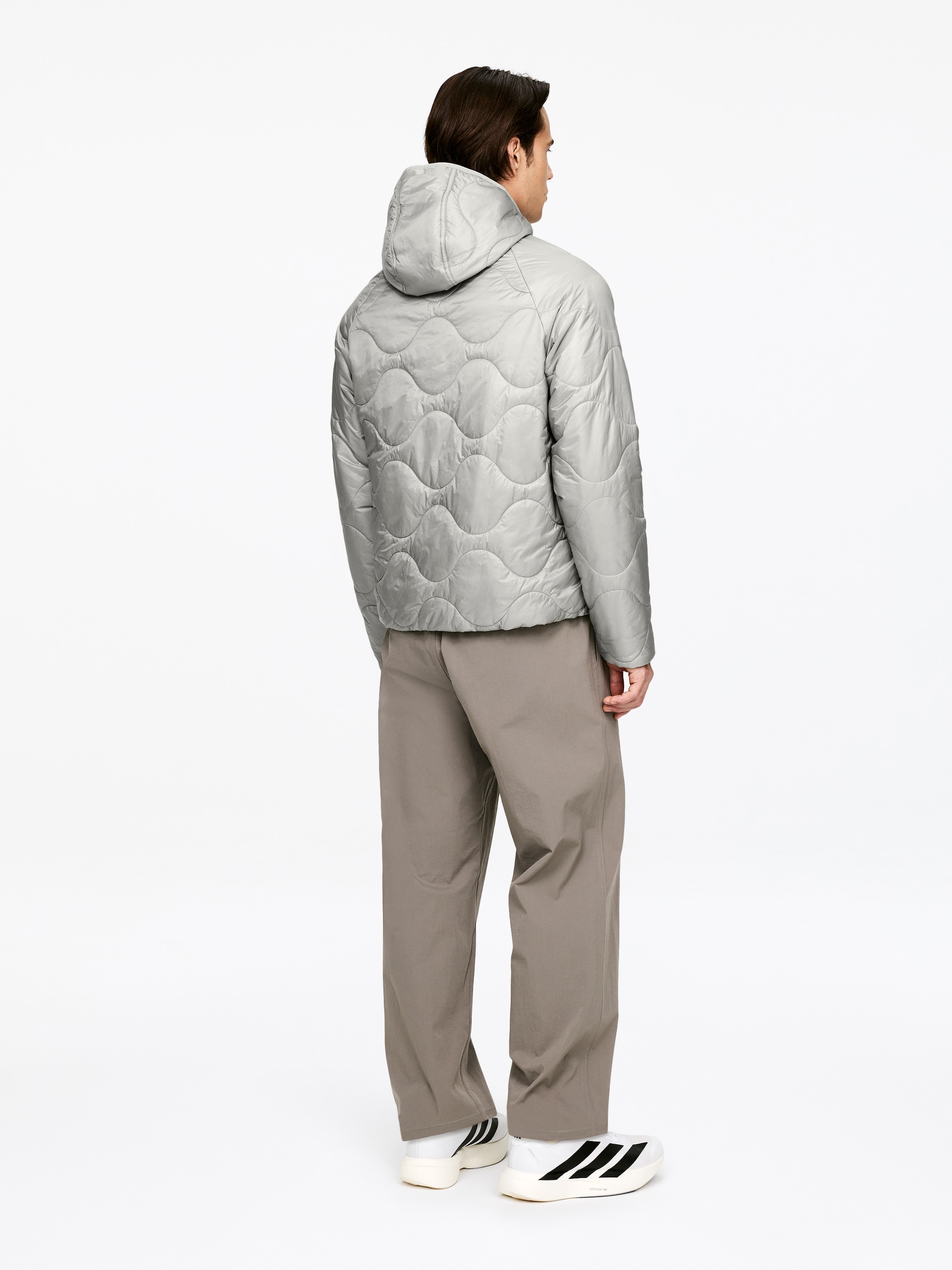 ARKET ACTIVE Hooded Jacket - Grey - Regular fit - Men - StillMedia/Lookbook - 5