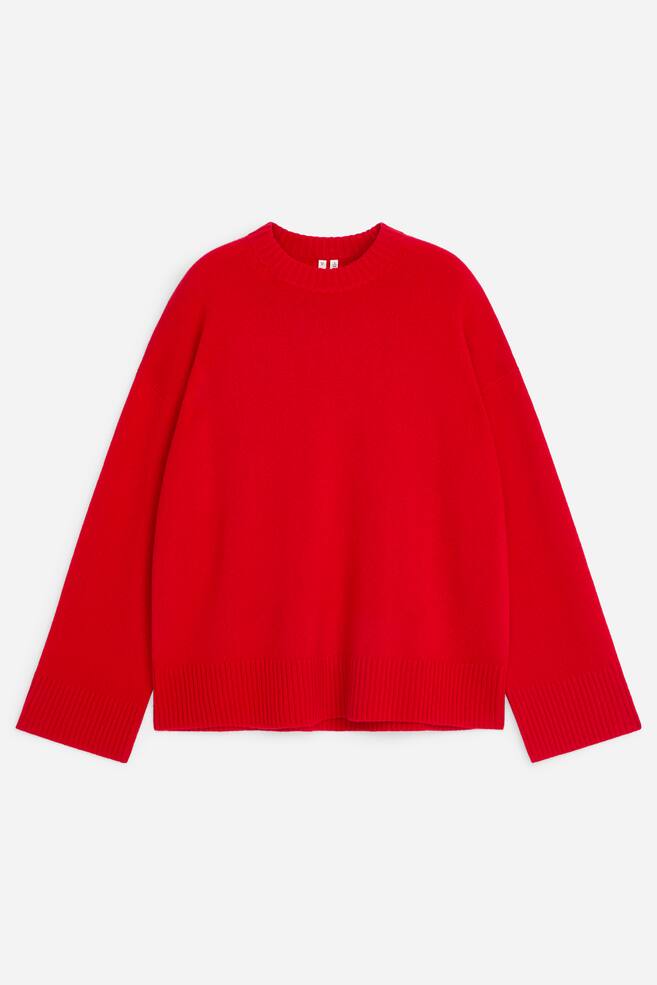 Oversized Pure Cashmere Jumper​ - Red/Dark Blue/Burgundy/Black - 1