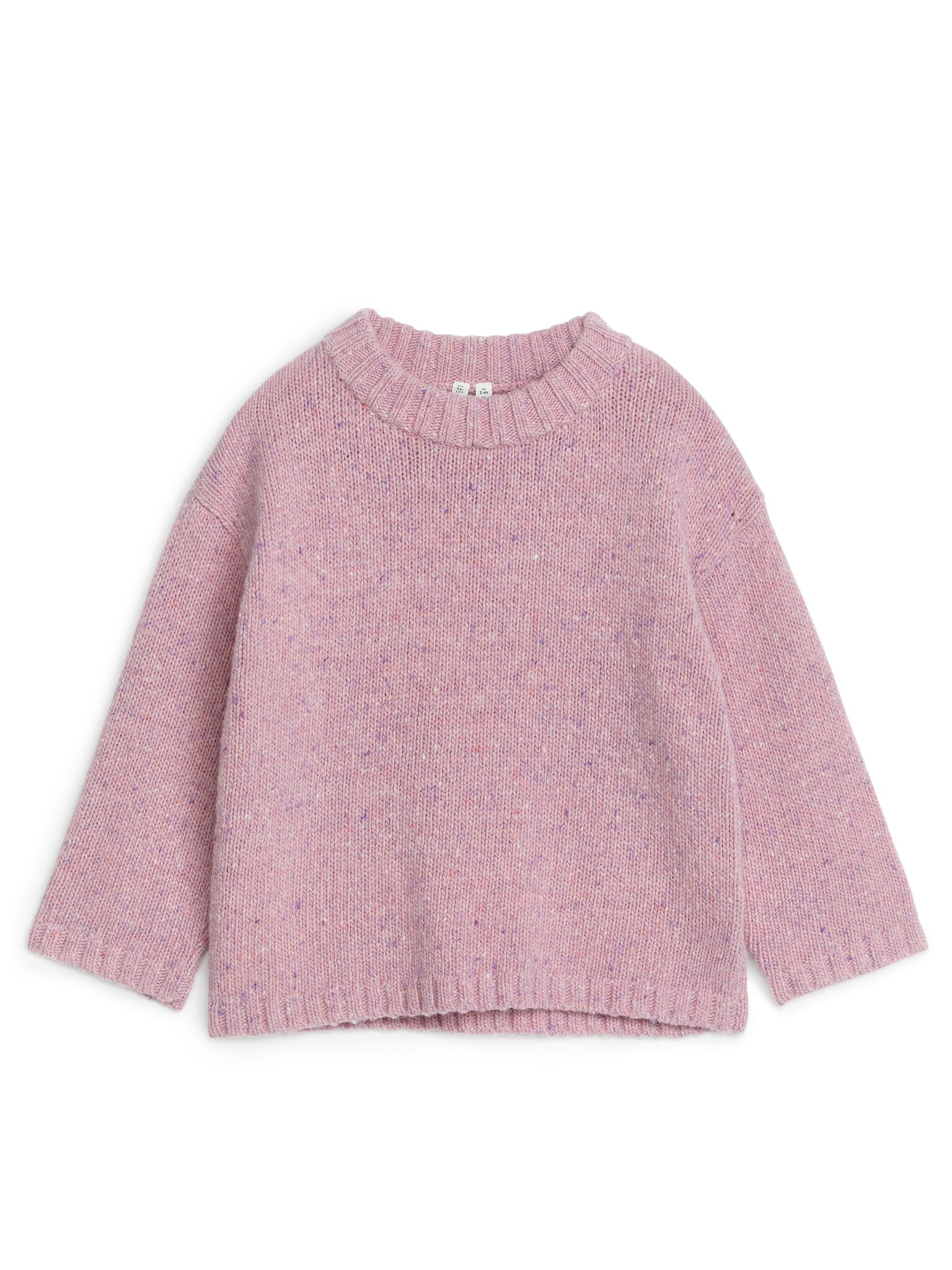 Relaxed Wool Jumper - Pink/Neps