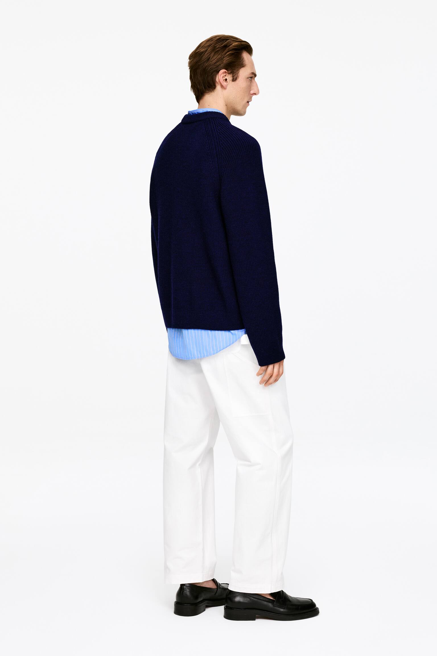 Jersey de lana relaxed fit - Azul oscuro - 5