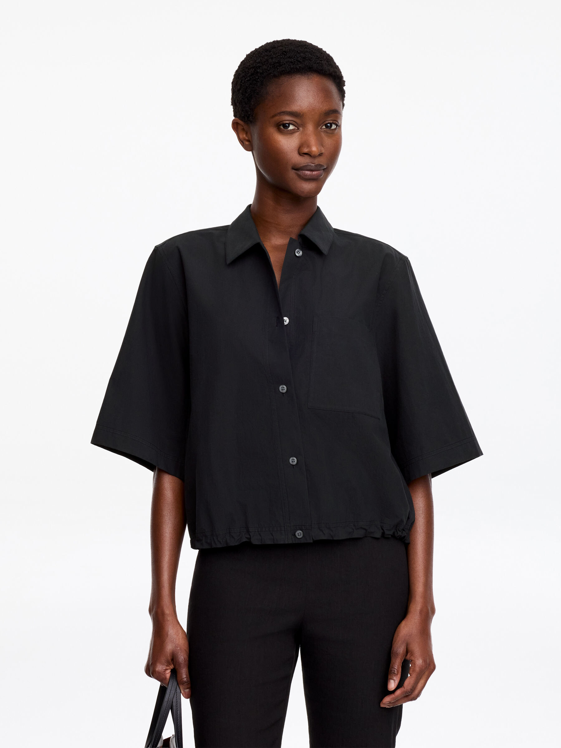 Cotton Short-Sleeve Shirt-#272627-19507