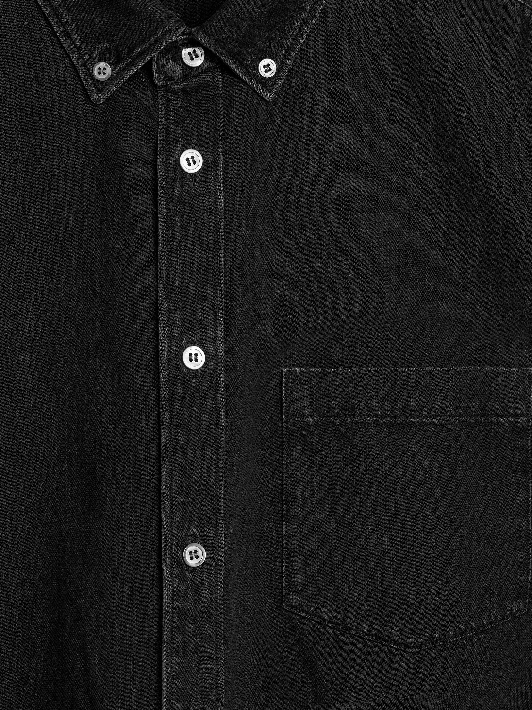Regular Denim Shirt - Black - Regular fit - Men - StillMedia/DescriptiveDetail - 1