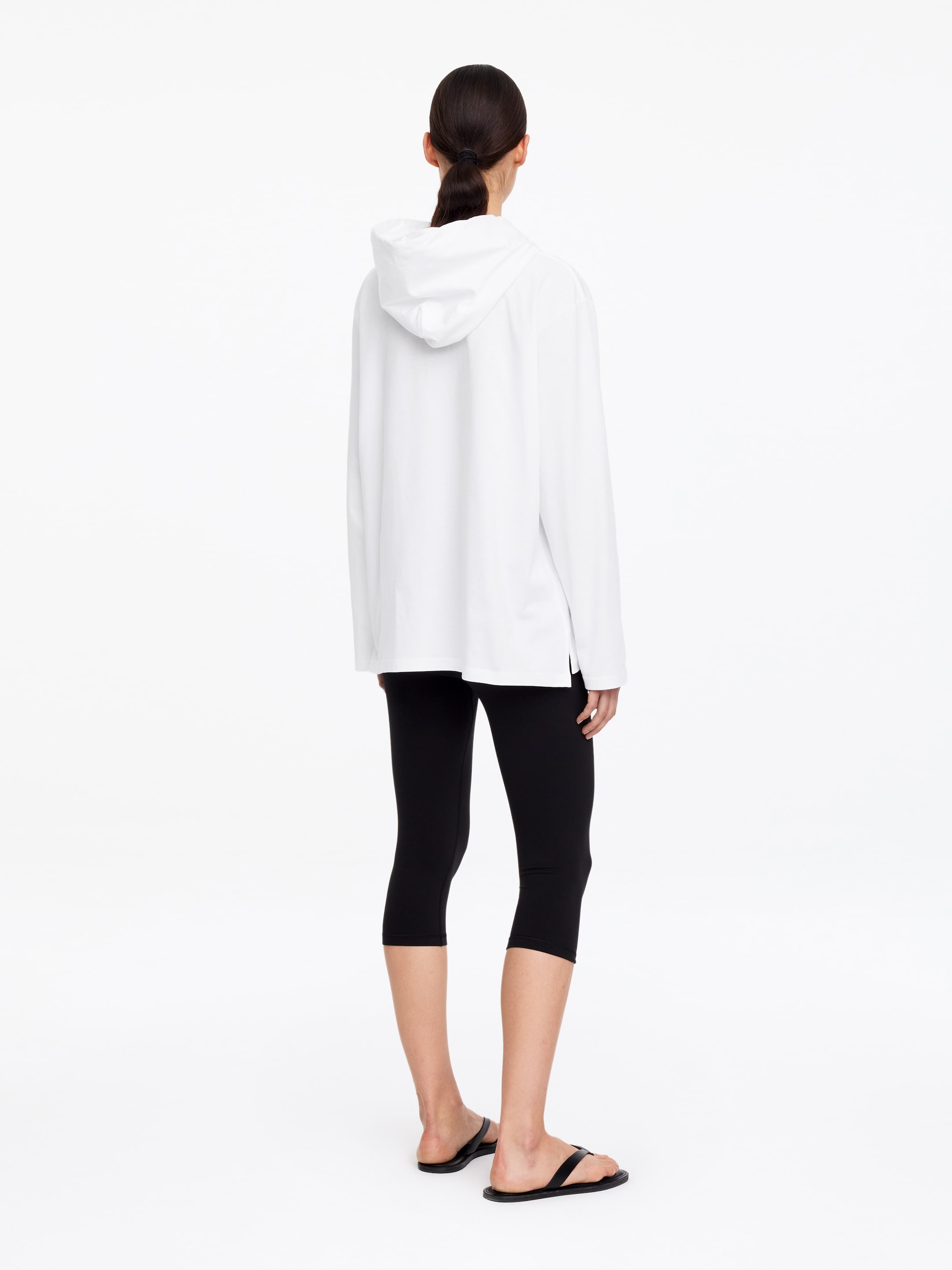 Bluza z kapturem - Biały - Luźny fason - Women - StillMedia/Lookbook - 5