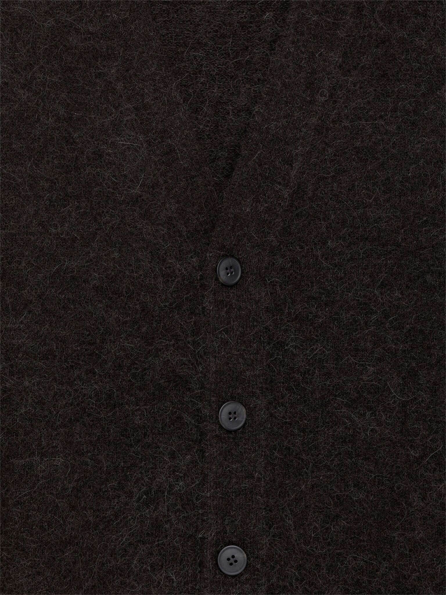 Wool-Alpaca Blend Cardigan - Brown/Dark Beige/Dark Blue - 3