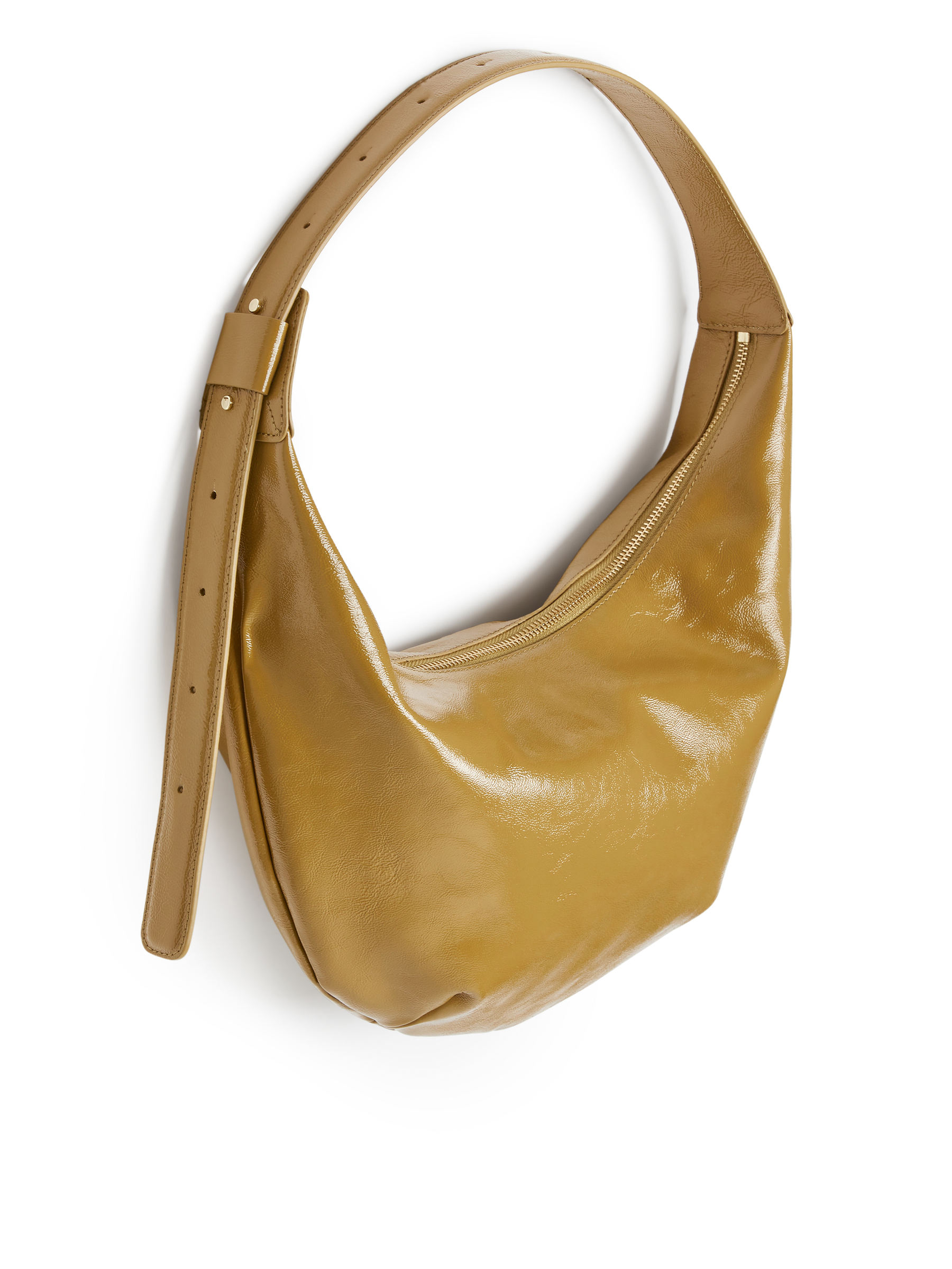 Mid Size Curved Shoulder Bag - Beige - Women - StillMedia/DescriptiveStillLife - 5