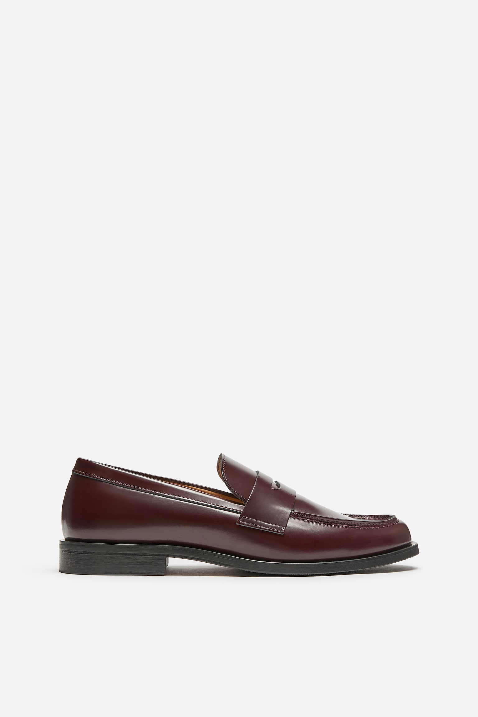 Loafers din piele - Roșu închis/Maro/Negru - 1