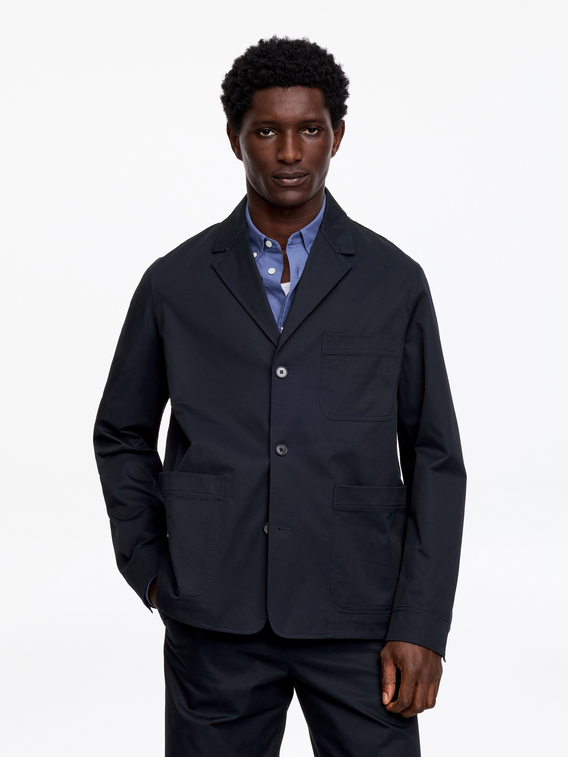 Cotton Twill Blazer - Dark Blue - Regular fit - Men - StillMedia/Lookbook - 7