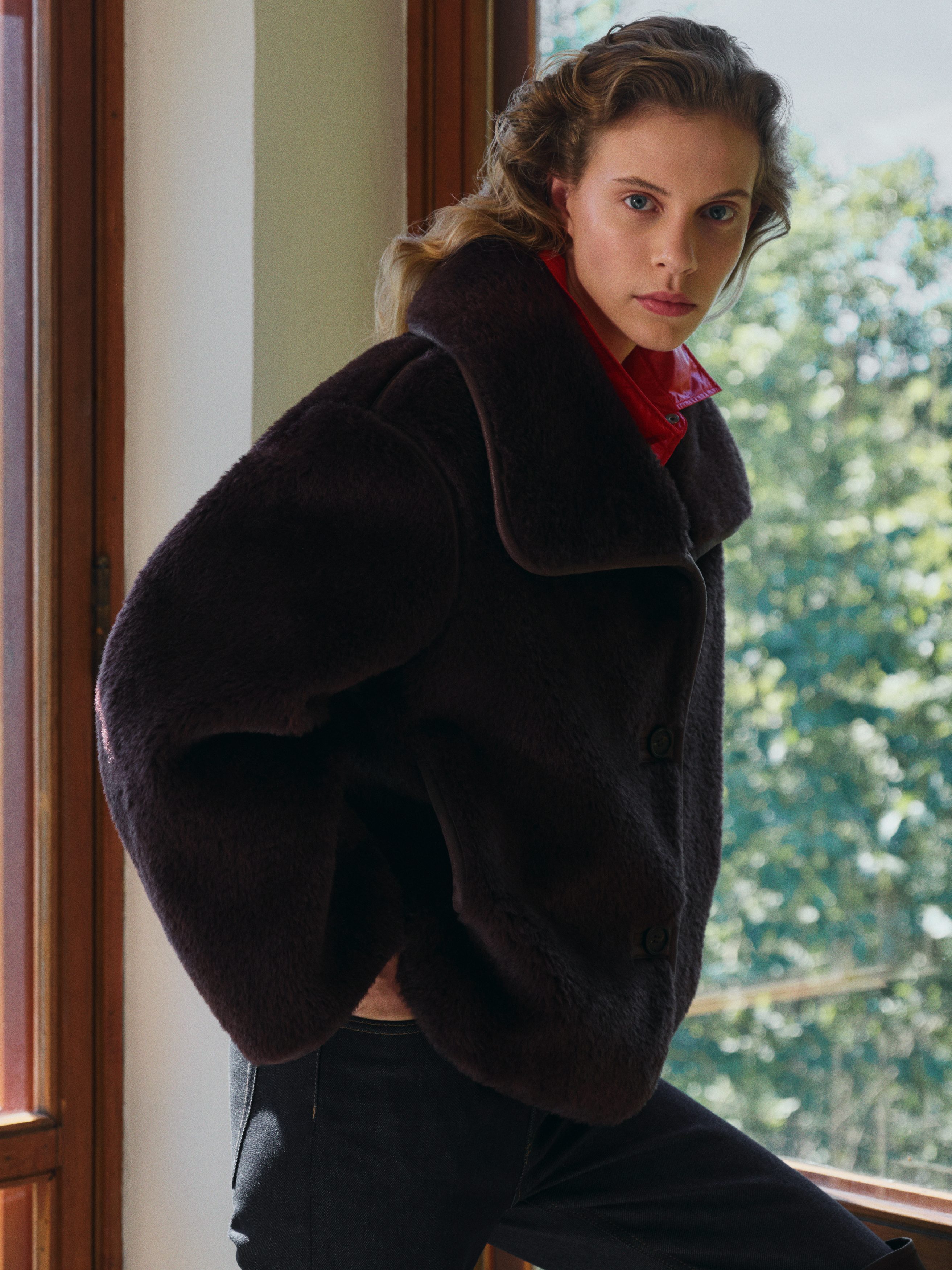 Short Pile Jacket - Brown - Loose fit - Women - StillMedia/Environmental - 1