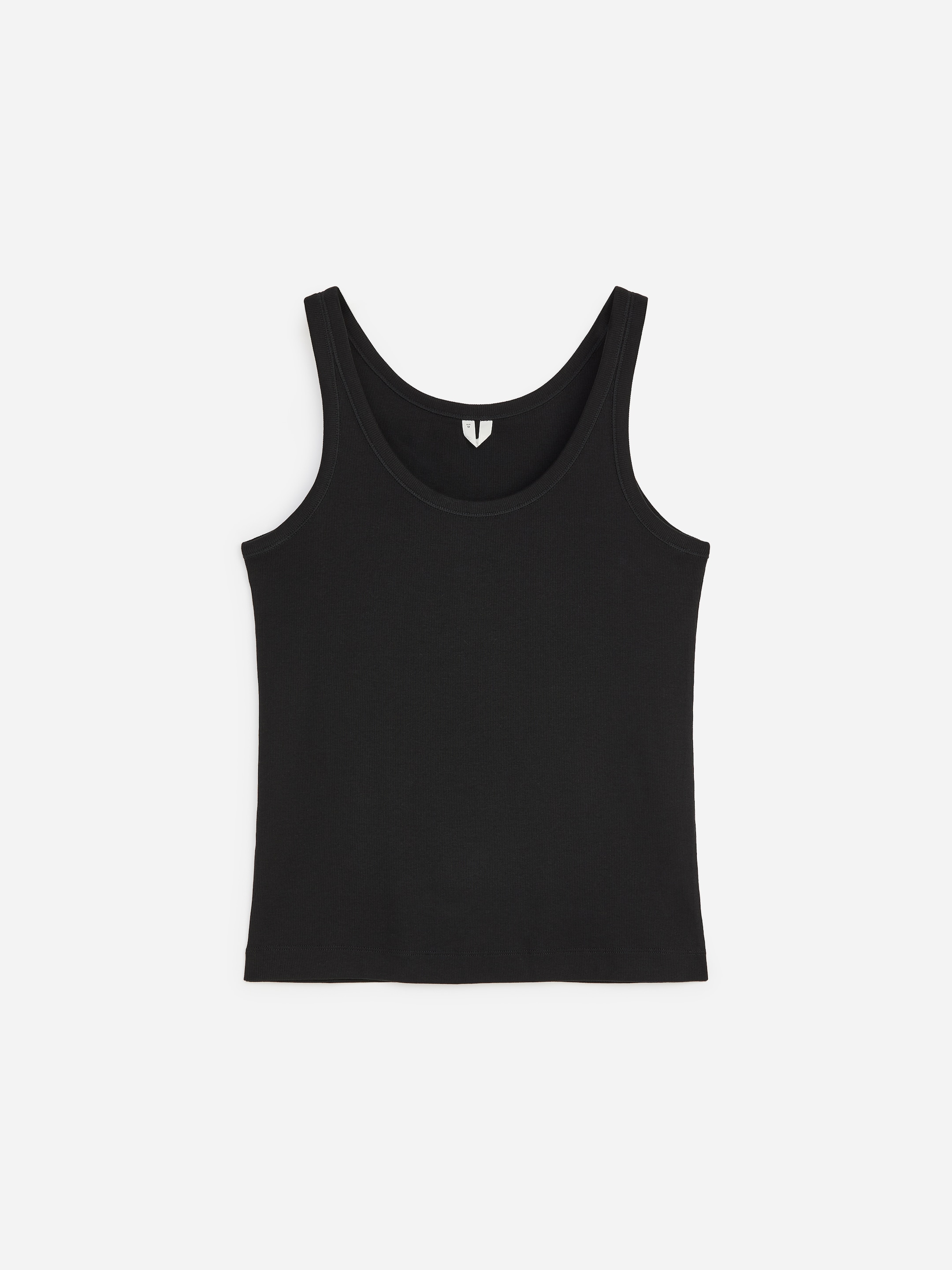 Rib Tank Top-Black-20277