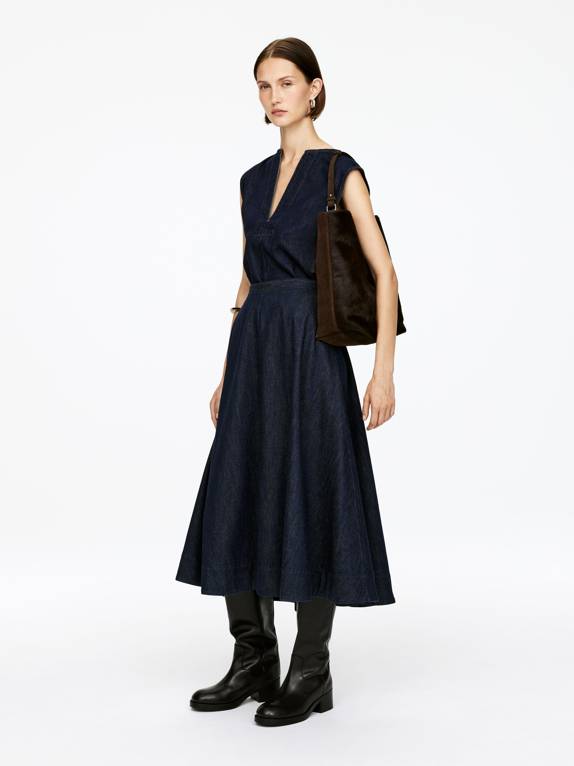 Denim Skirt - Dark Blue - Regular fit - Women - StillMedia/Lookbook - 3