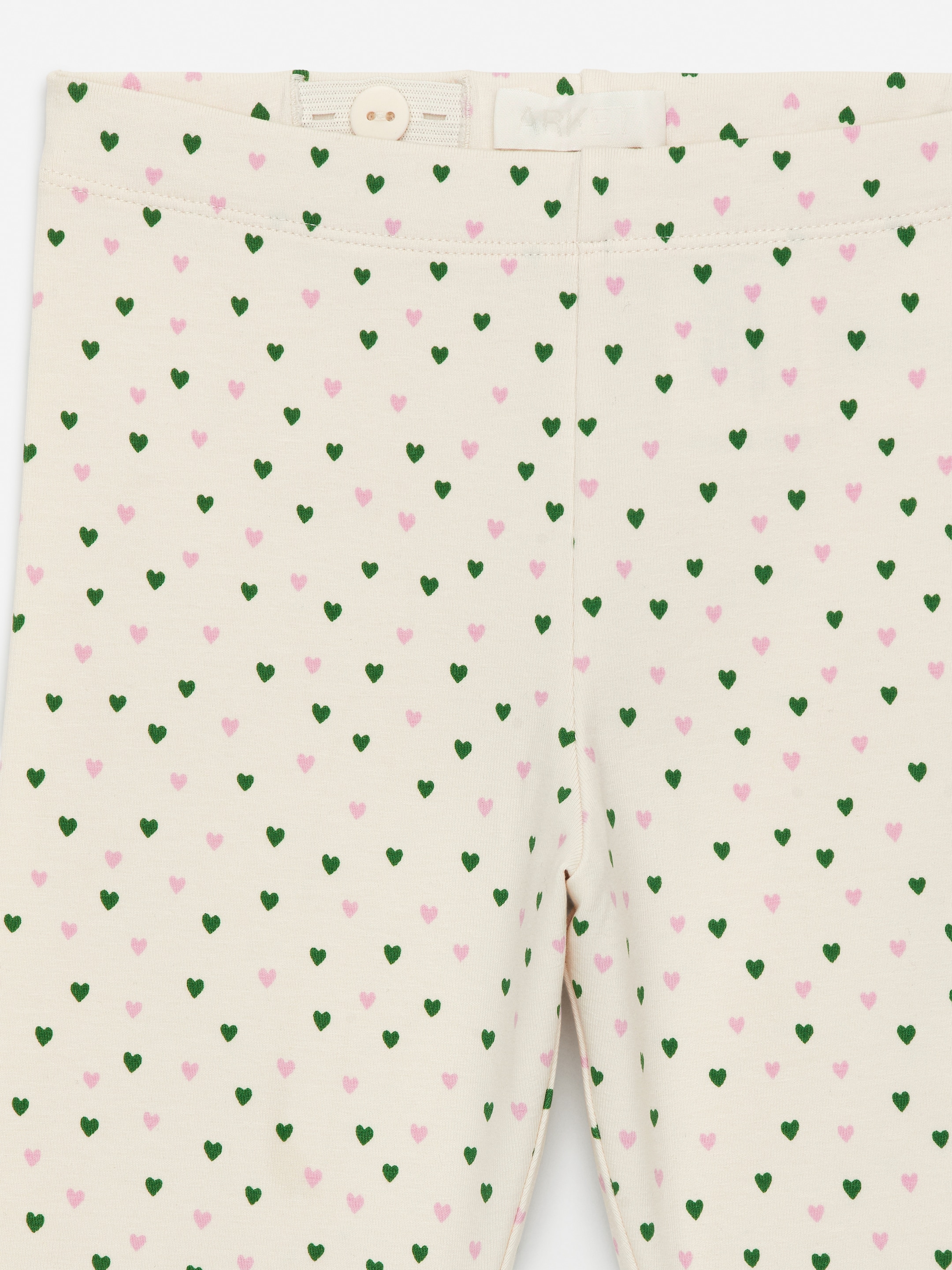 Rib Jersey Cycling Shorts - Off White/Hearts - Slim fit - Children - StillMedia/DescriptiveDetail - 1