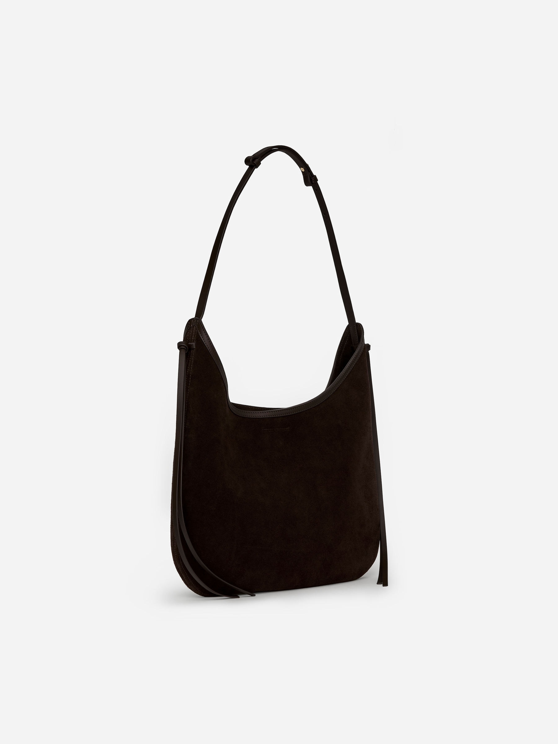 Suede Shoulder Bag - Dark Brown - Women - StillMedia/DescriptiveStillLife - 2
