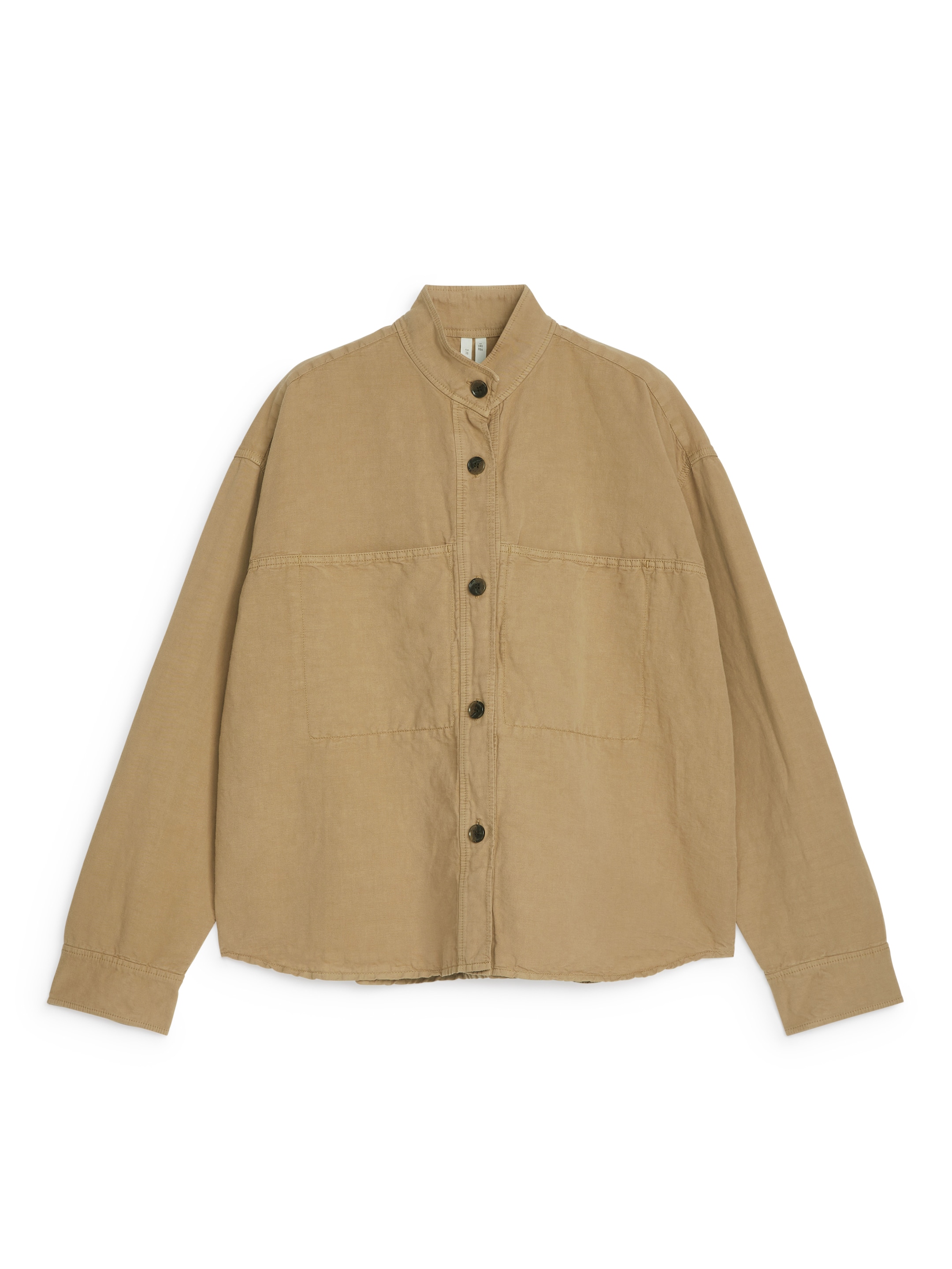 Cotton-Linen Overshirt - Beige - Relaxed fit - Women - StillMedia/DescriptiveStillLife - 2