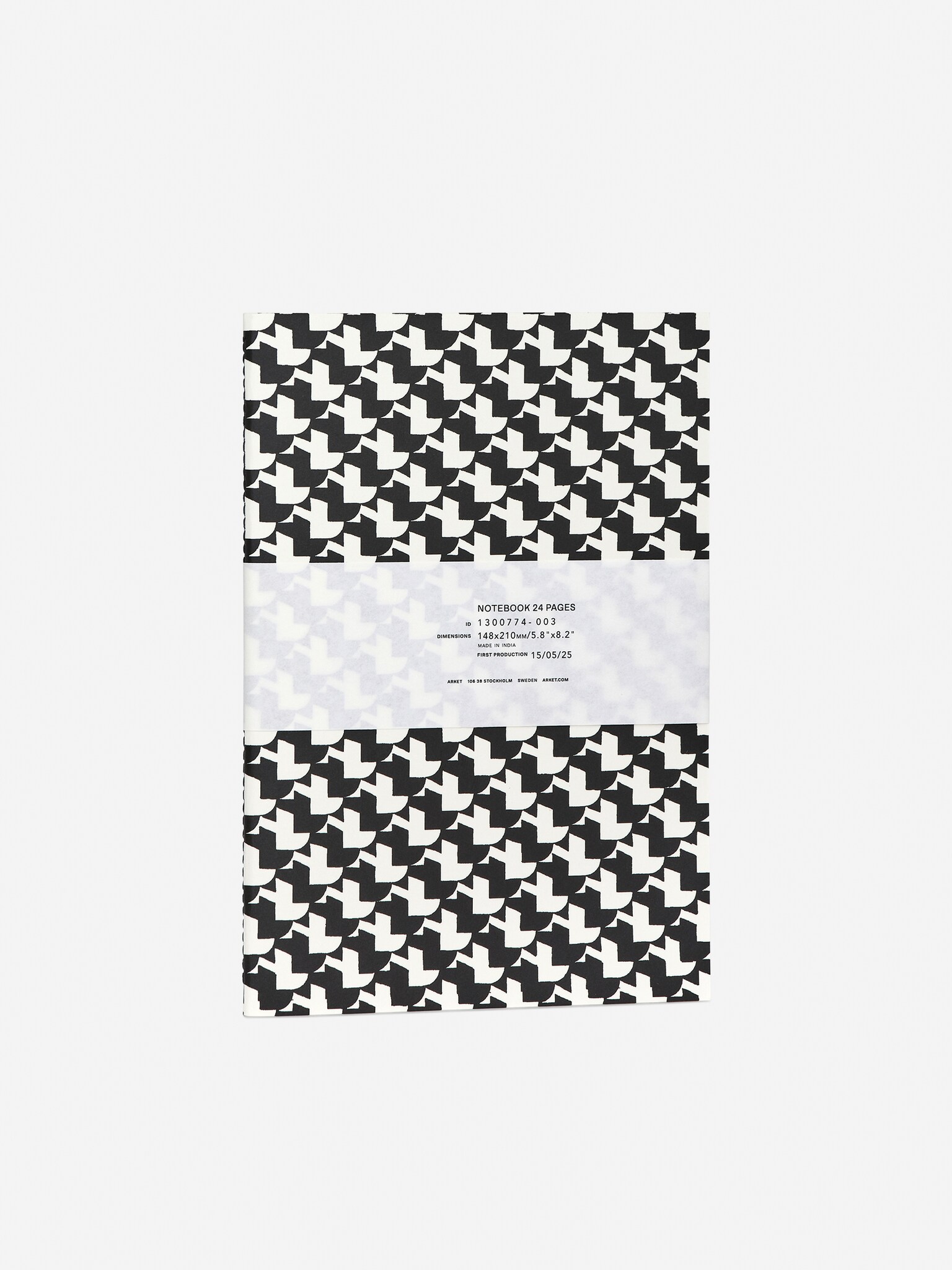Σημειωματάριο A5 - Black/White/Κόκκινο/Μπλε