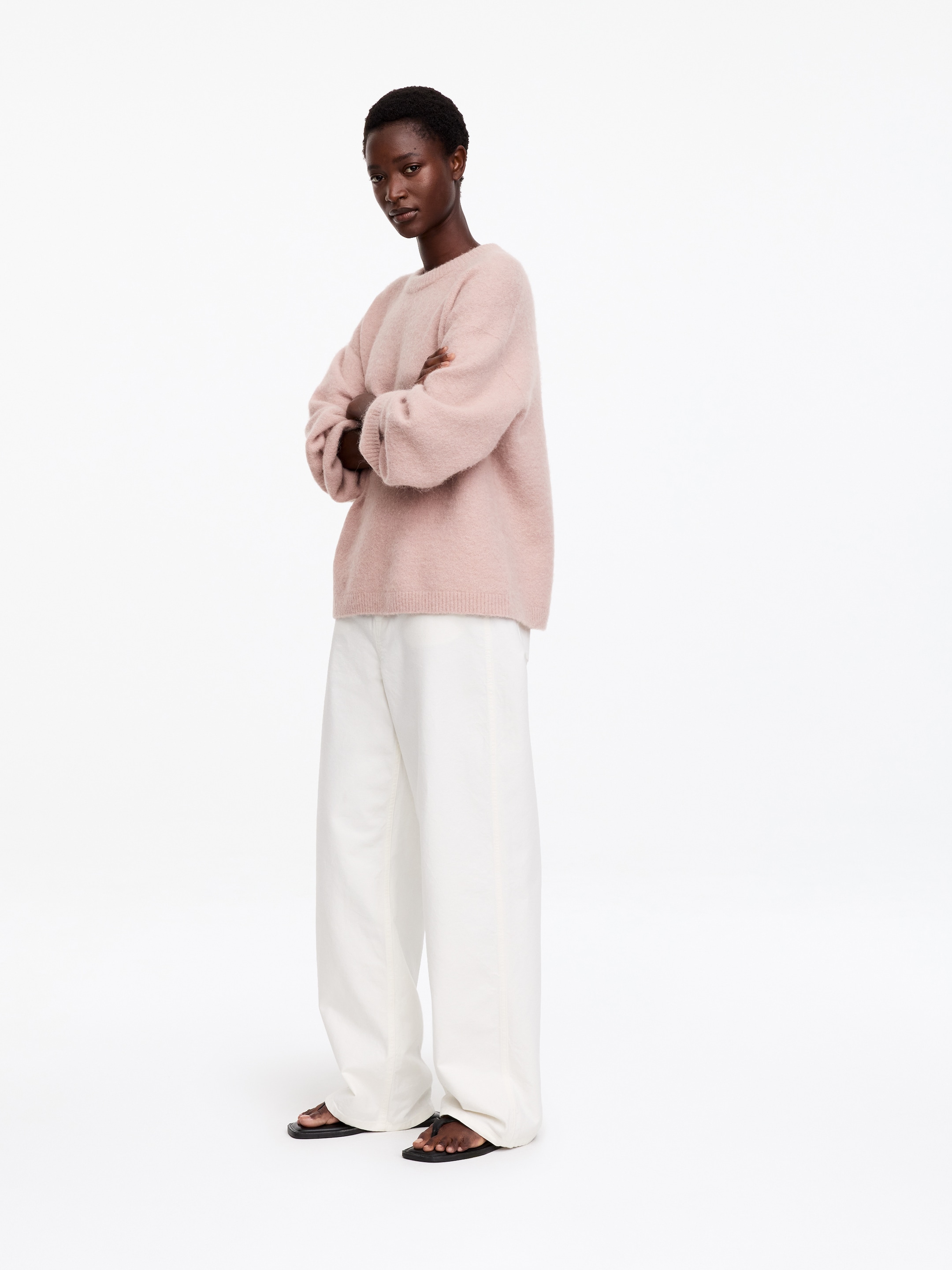 Maglione in misto alpaca e lana - Rosa polvere - Oversize - women - StillMedia/Lookbook - 4