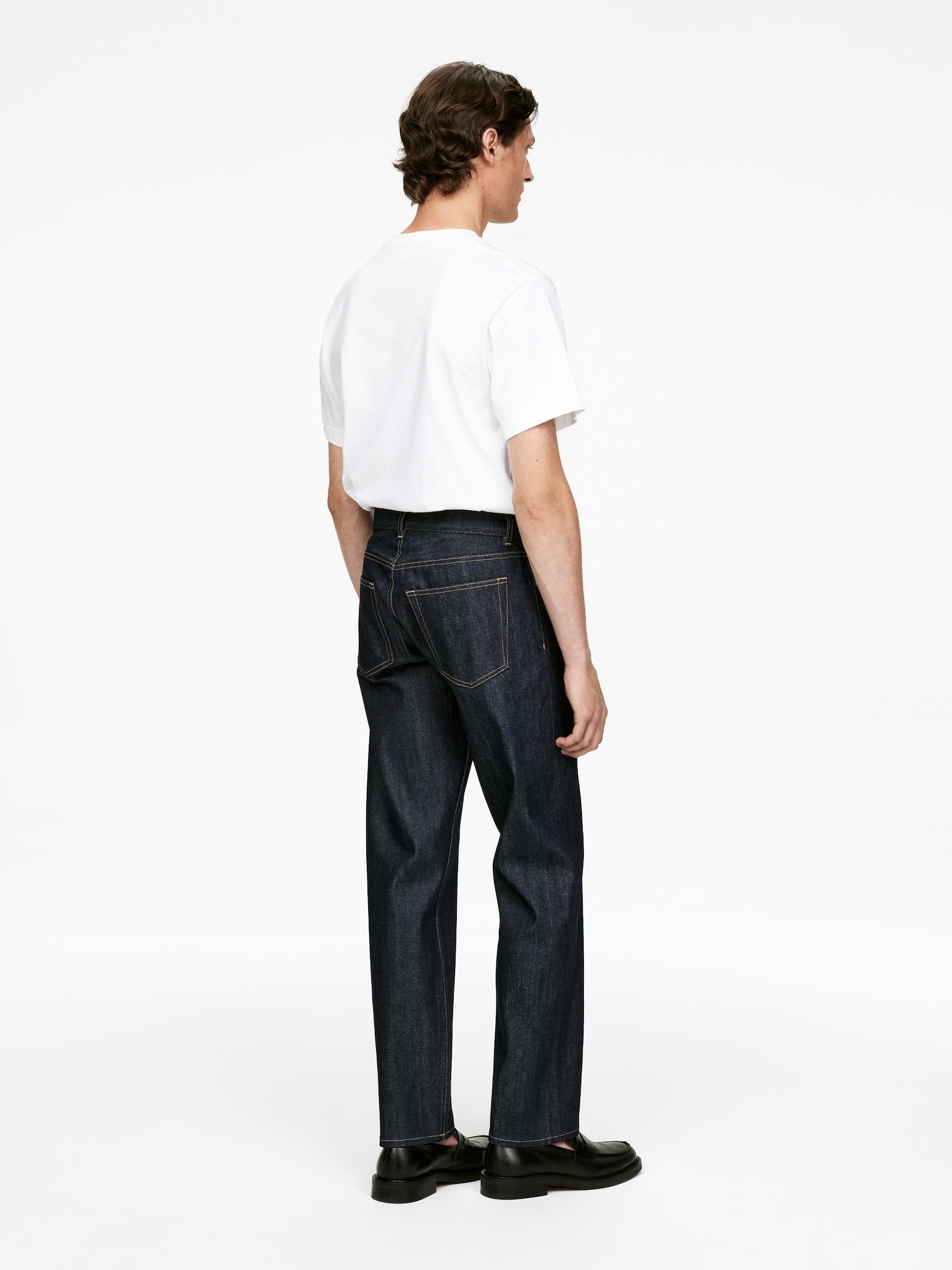 OCEAN Loose Straight Jeans - Dunkelblau - 4