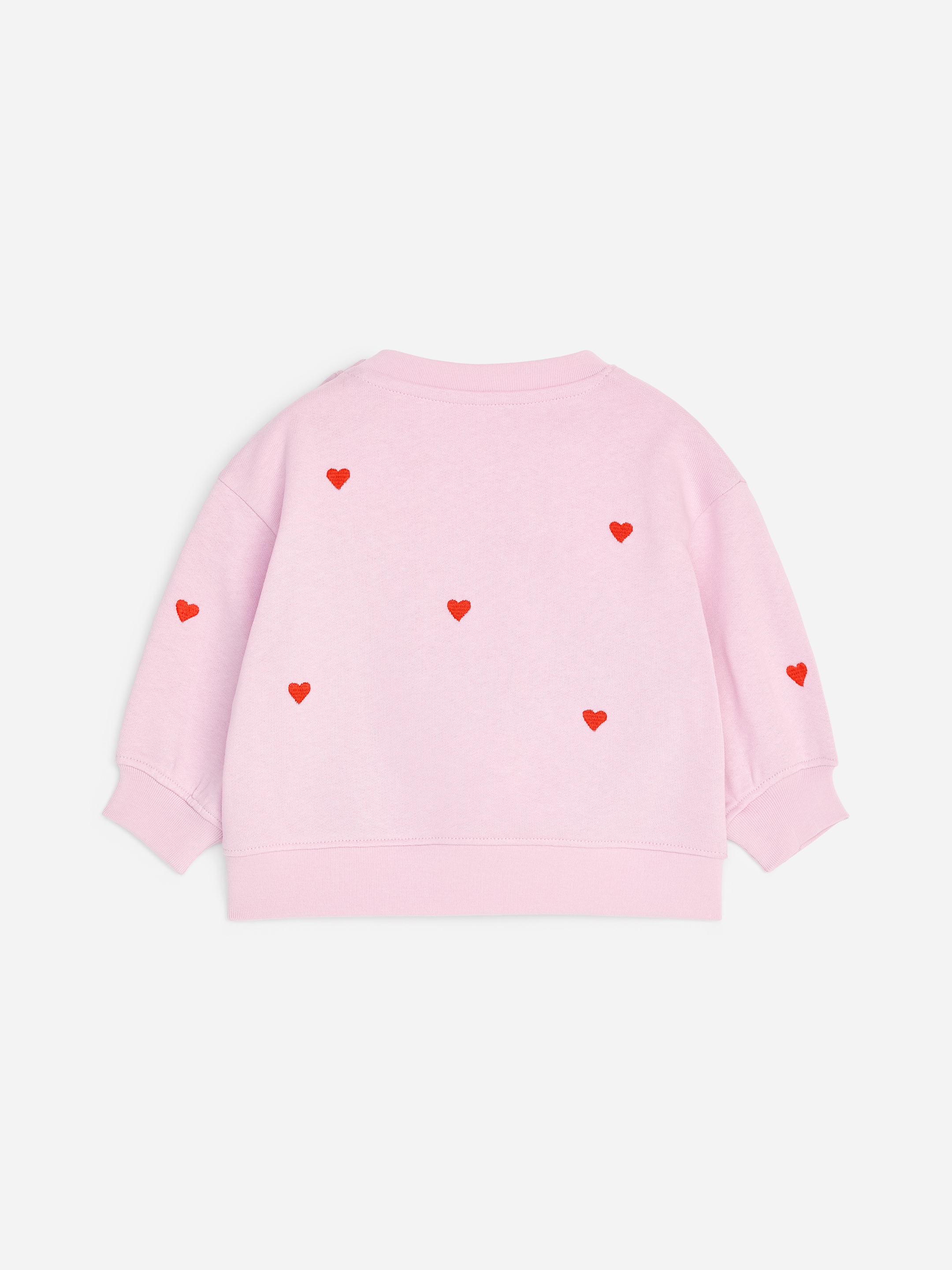 Embroidered Cotton Sweatshirt - Pink/Red Hearts - Regular fit - Children - StillMedia/DescriptiveStillLife - 3
