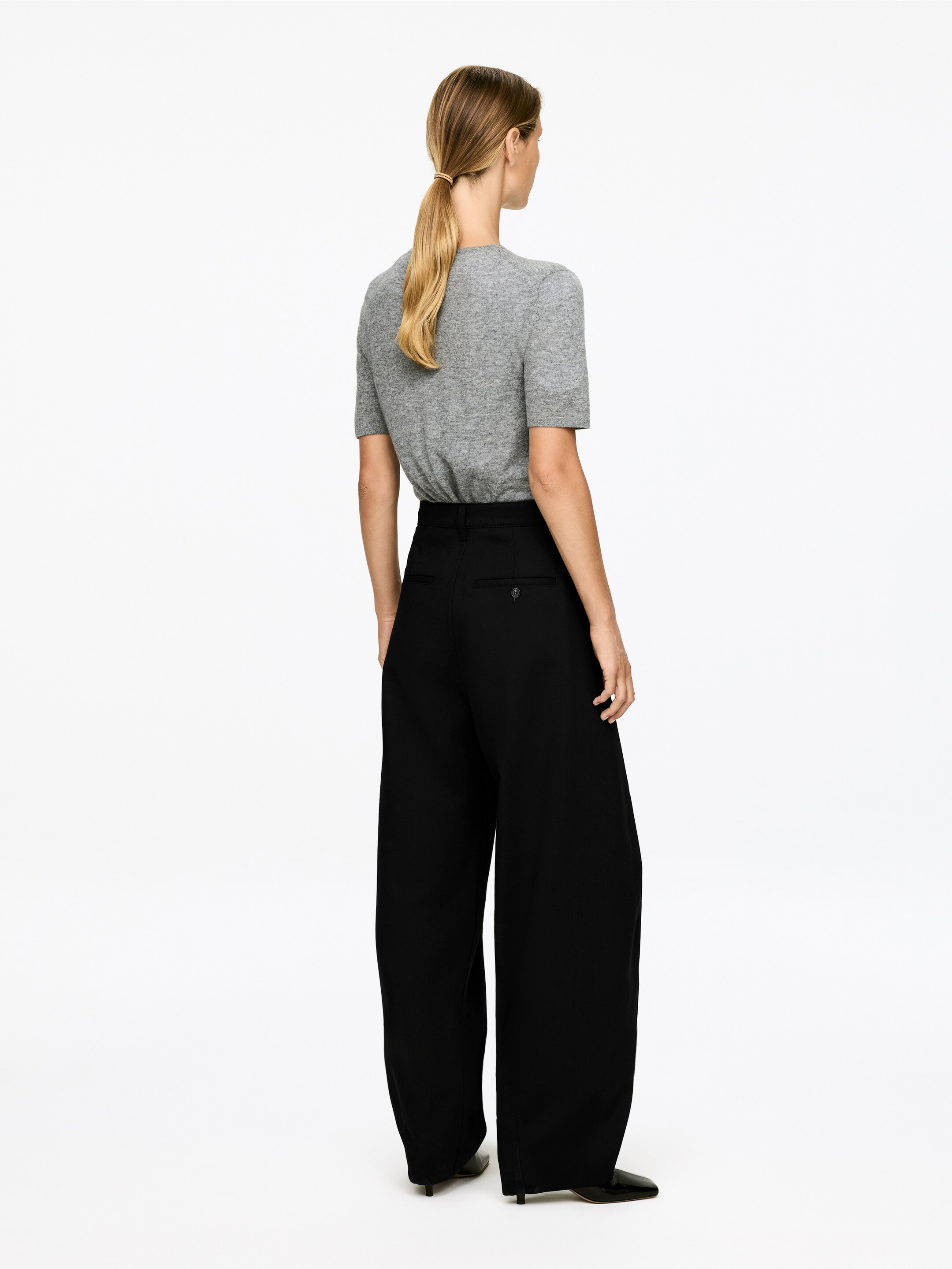Agrandir l'image: Pantalon jambes barrel - Noir - FEMME | H&M BE 2