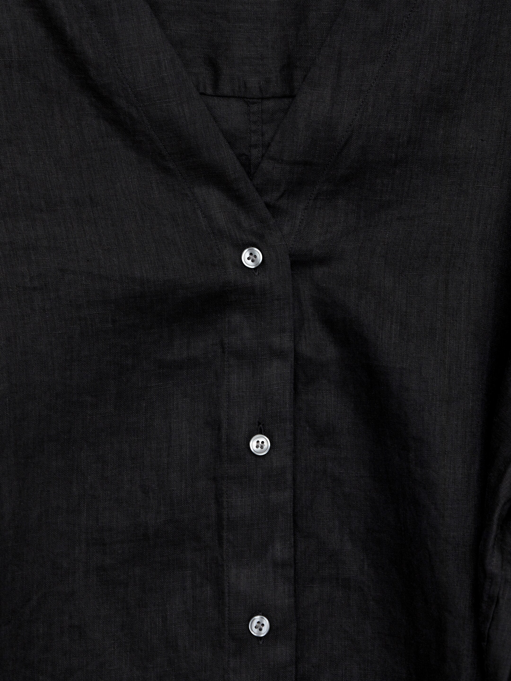 Agrandir l'image: Chemisier en lin - Noir - FEMME | H&M CH 2