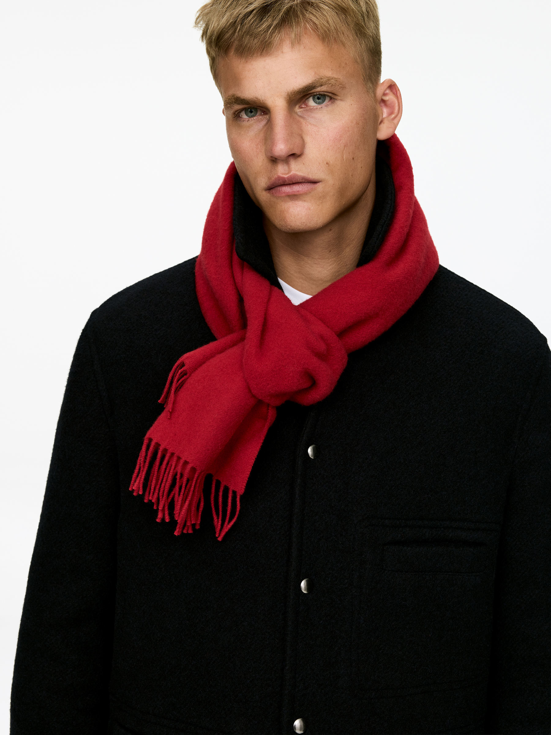 Wool Scarf - Red - Men - StillMedia/Lookbook - 4